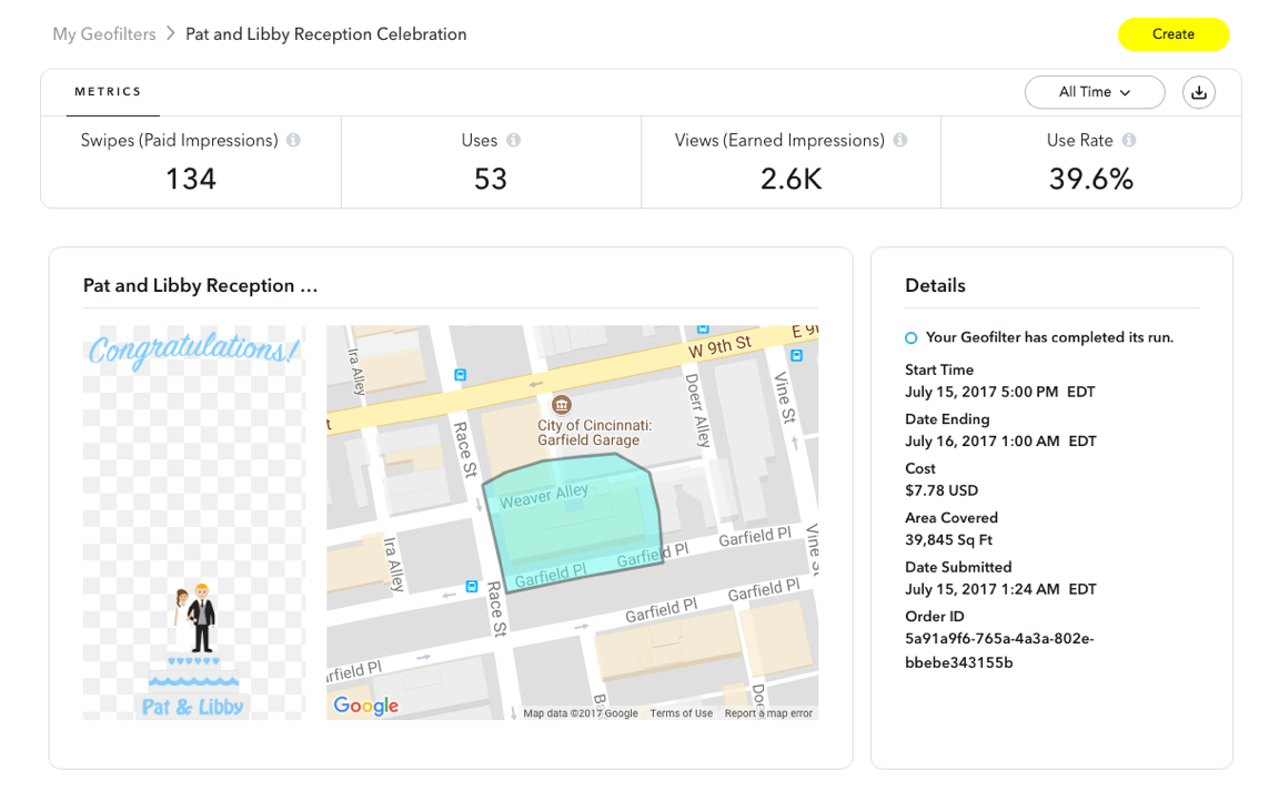 Geofencing the reception area