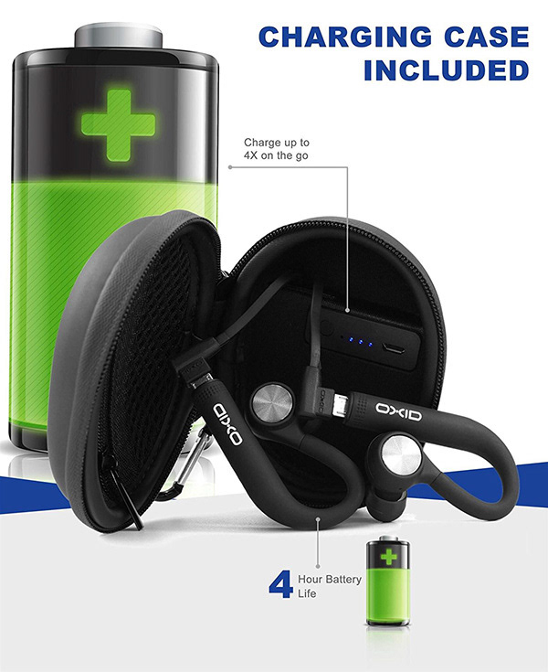 The case has a built-in charger