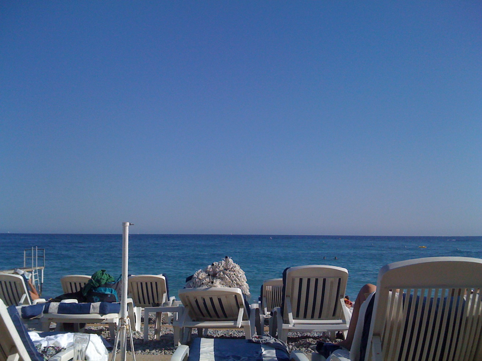 The blue water of the Côte d'Azur