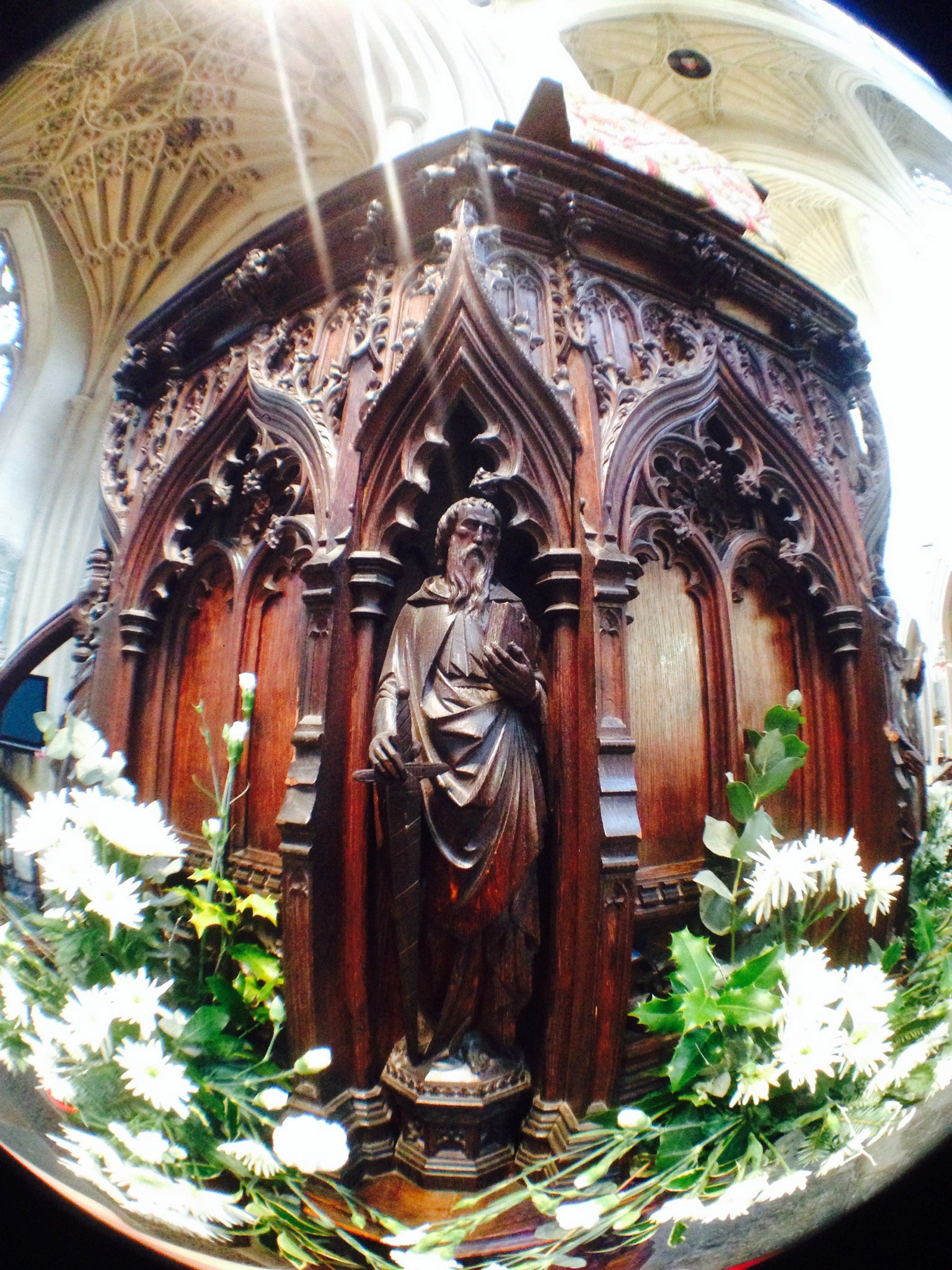 Elaborate statues inside Canterbury