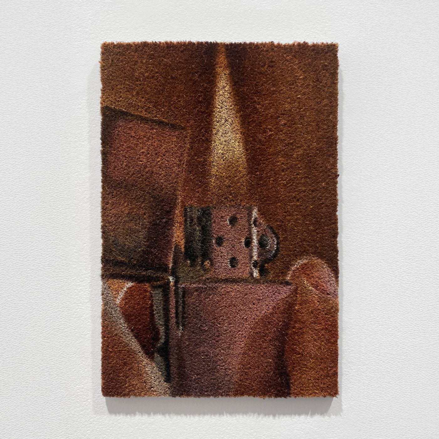 Flame, 2024. Oil on coir, 40 x 60cm. Available.