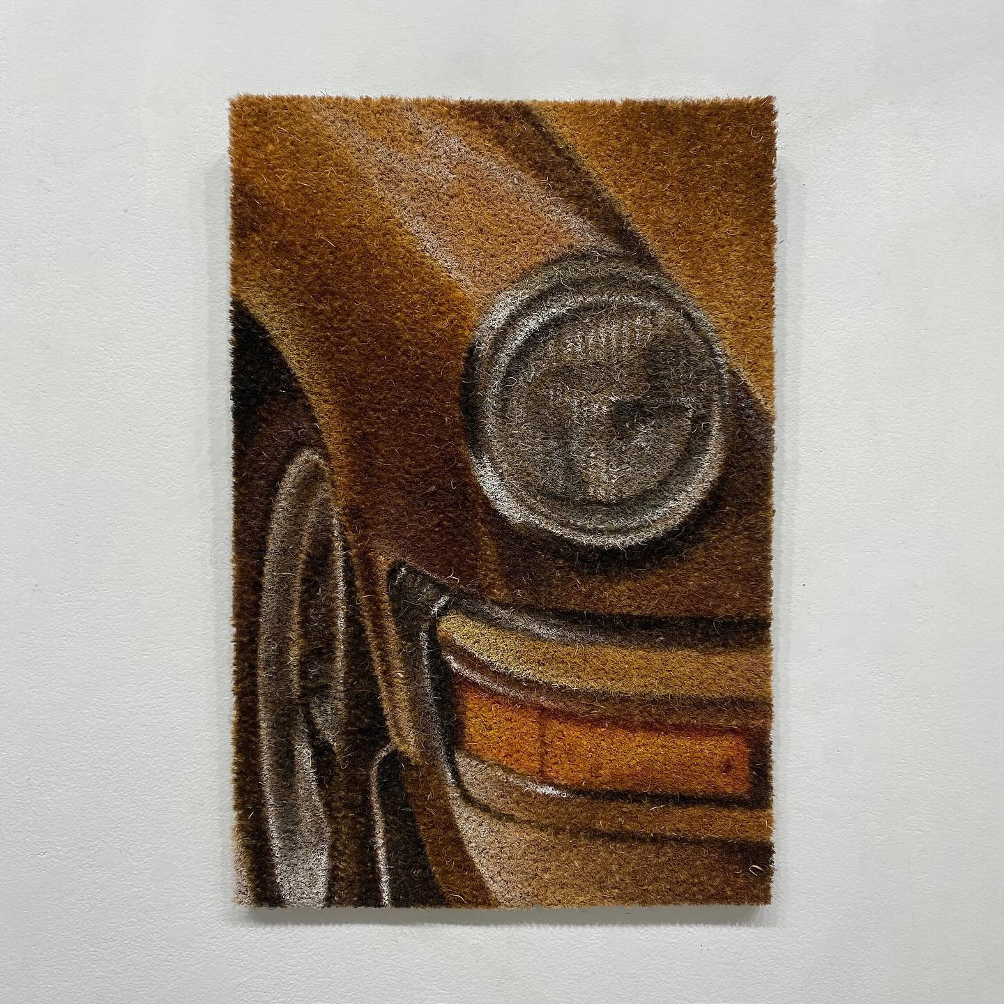 Rotor, 2023. Oil on coir, 40 x 60cm. Sold.