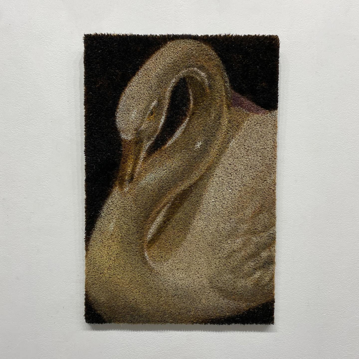 Lustre, 2023. Oil and spray paint on coir, 40 x 60cm. Sold.