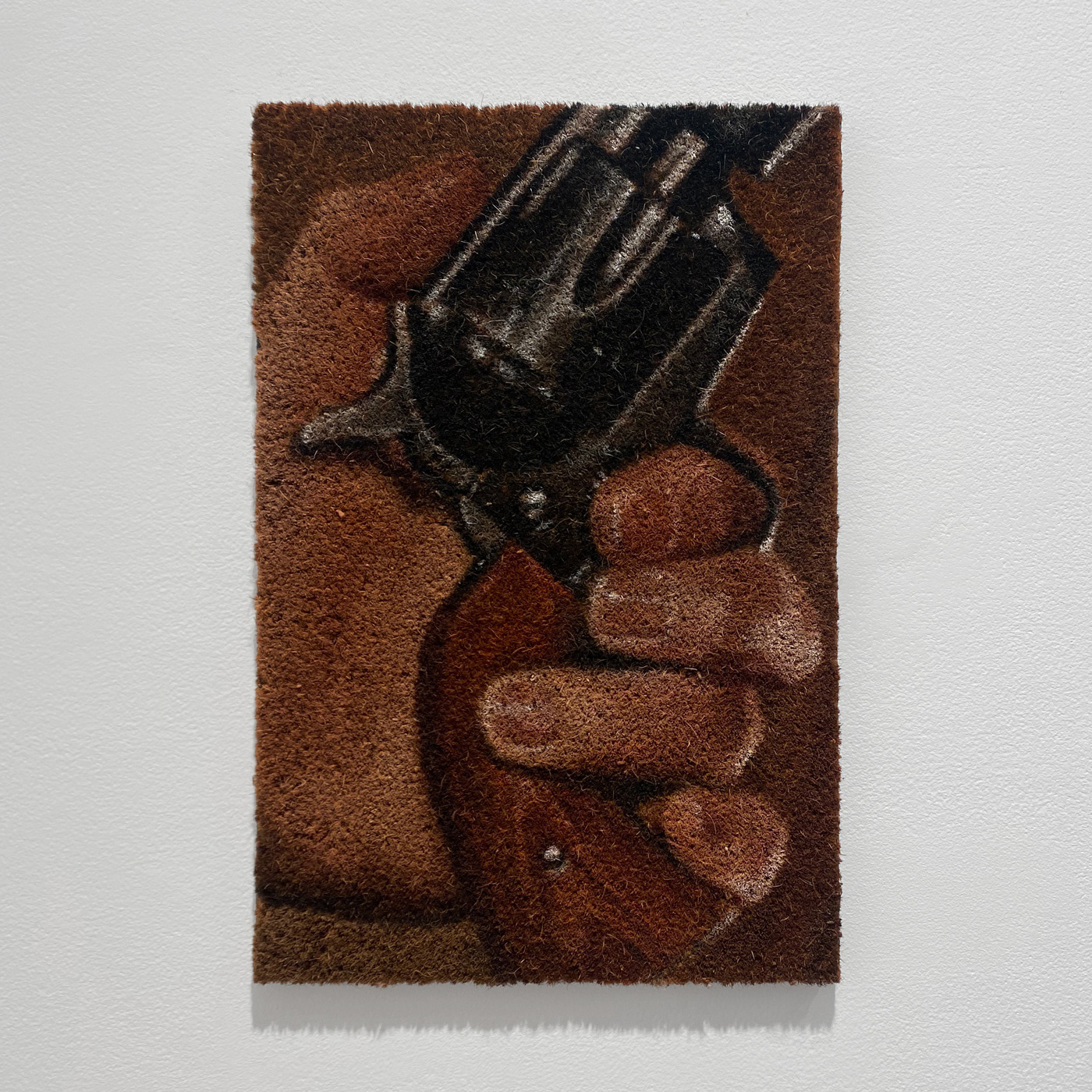 Chamber, 2024. Oil on coir, 40 x 60cm. Available.