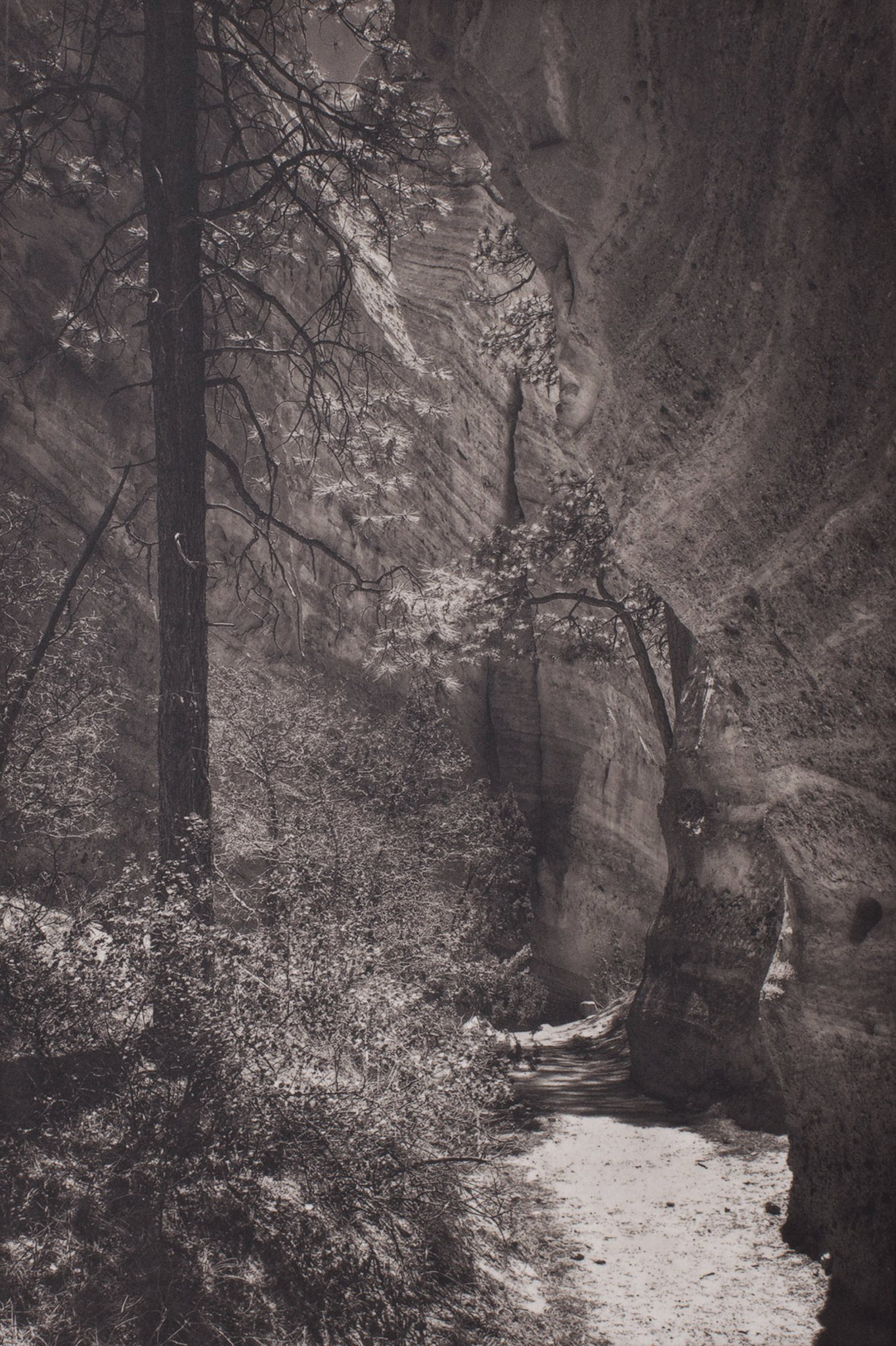 "Slot Canyon, Tent Rocks Nat. Mon., NM" - Palladium/gold toned kallitype