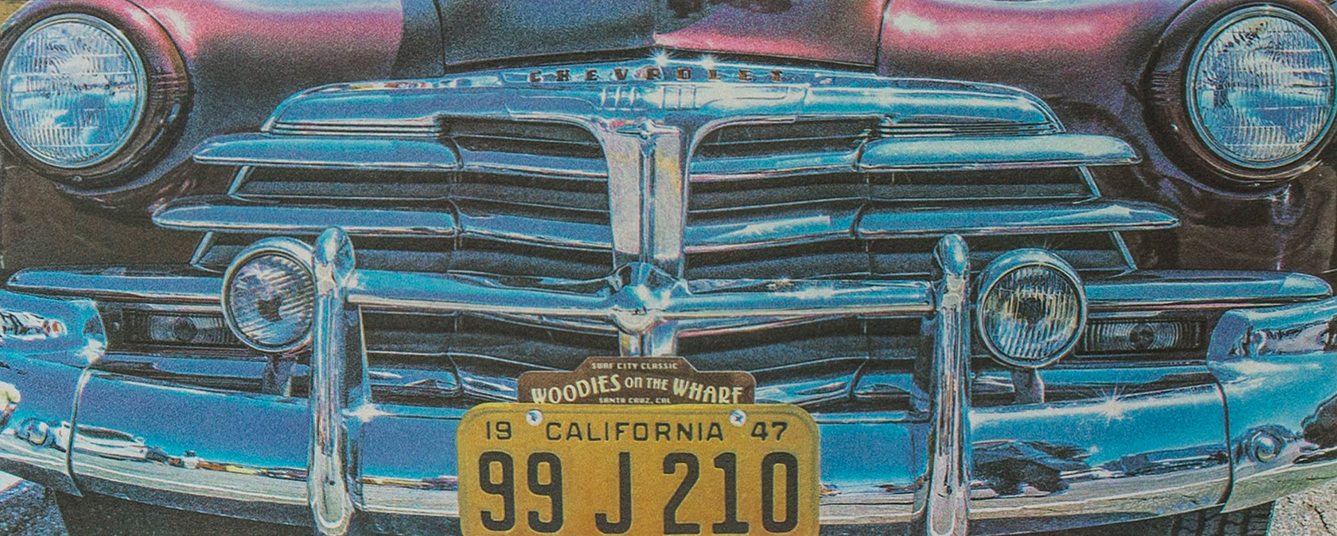 Chrome - "47 Chevy, Woodies on the Wharf" - Gum bichromate over palladium toned kallitype