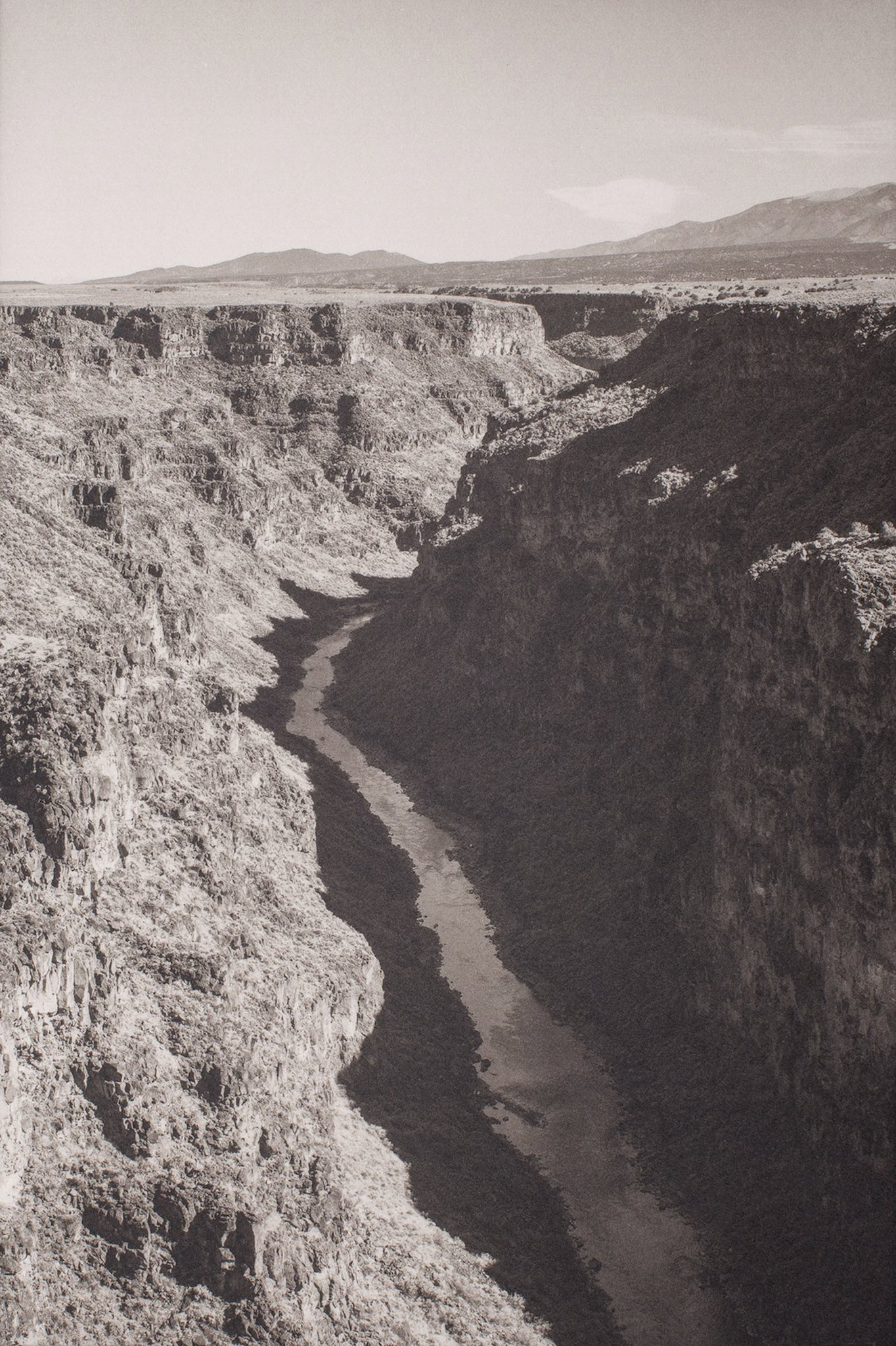 "Taos Gorge, New Mexico" - Palladium/gold toned kallitype