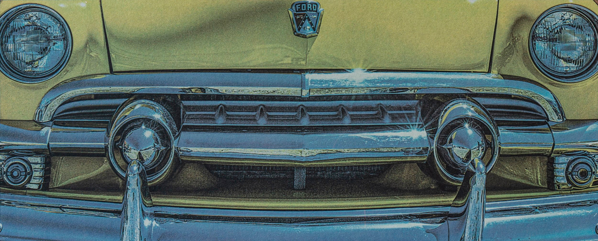 Chrome - "Yellow Ford" - Gum bichromate over palladium toned kallitype