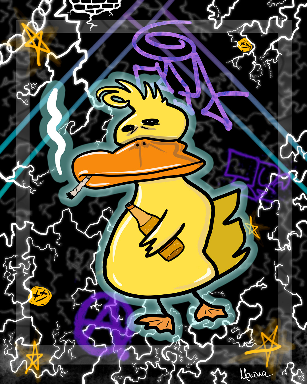 "Pato Marginal" - Arte digital feita no Photoshop