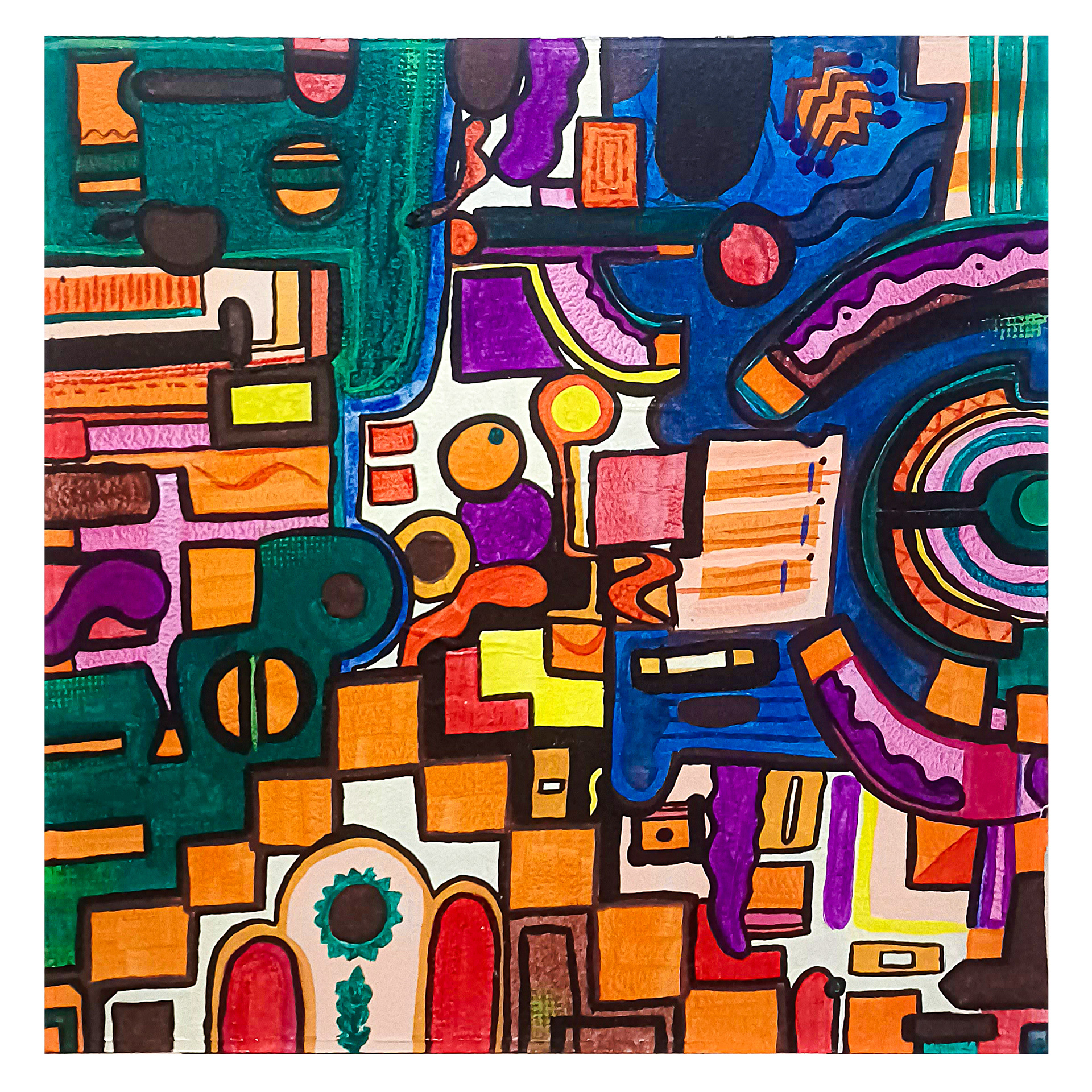 "Mundo Pop" - Tinta acrílica sobre placa de MDF