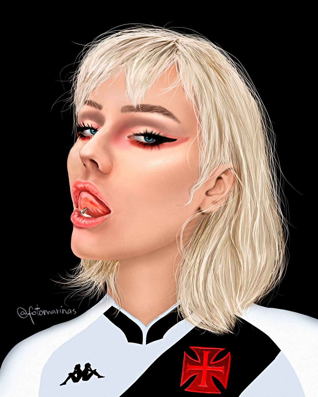 "Vascaína" - Arte digital feita no Photoshop