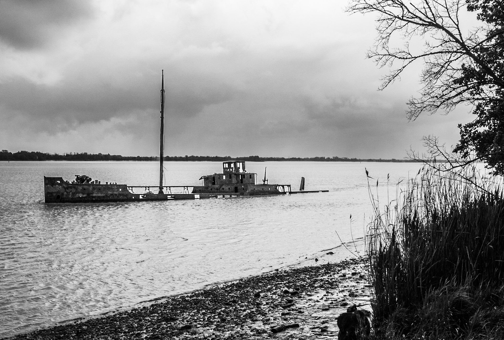 épave le long de la Gironde