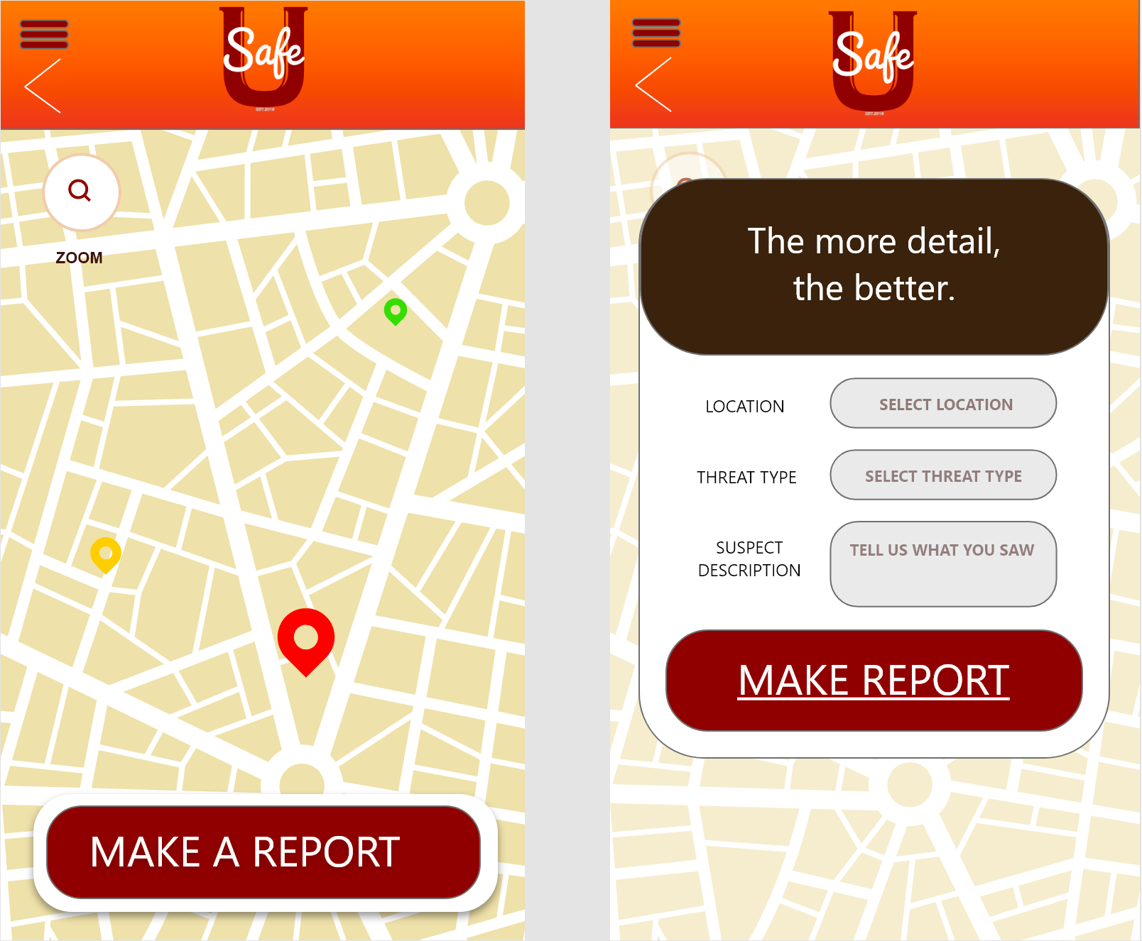 Home Page and Report Features