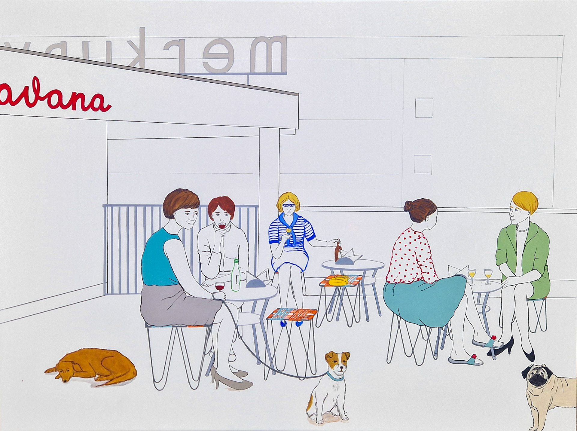Cafe Havana - 120x90 cm (akryl na płótnie)
