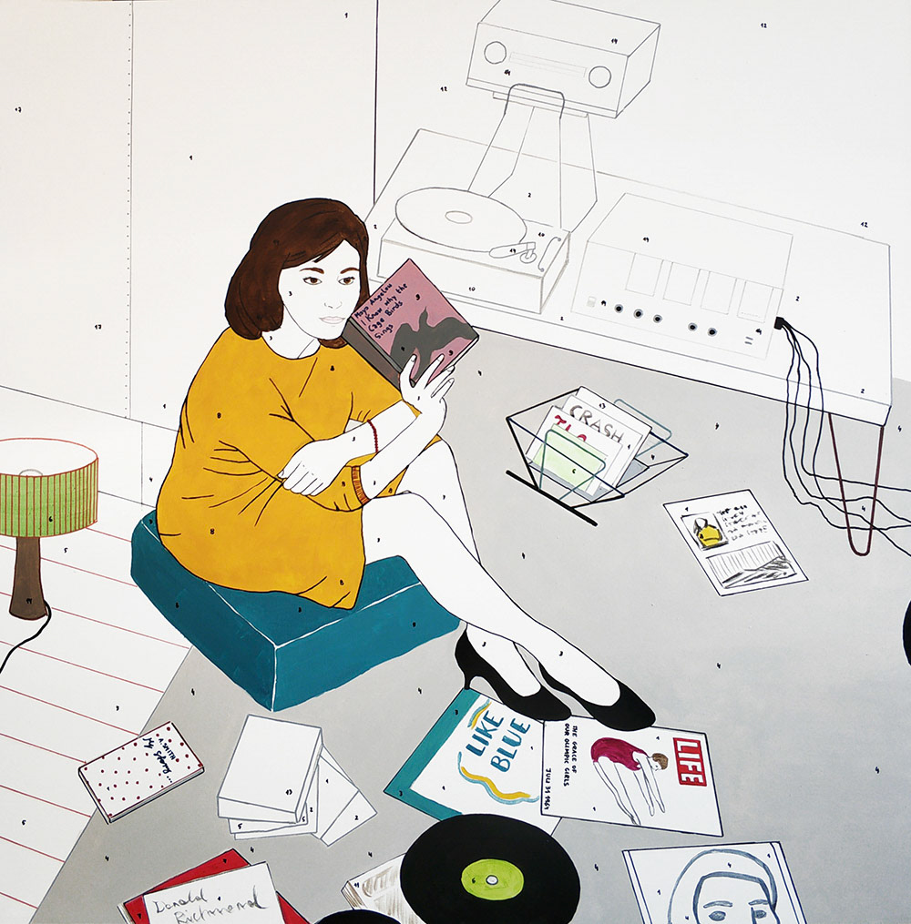 Gramofon, 100x100cm