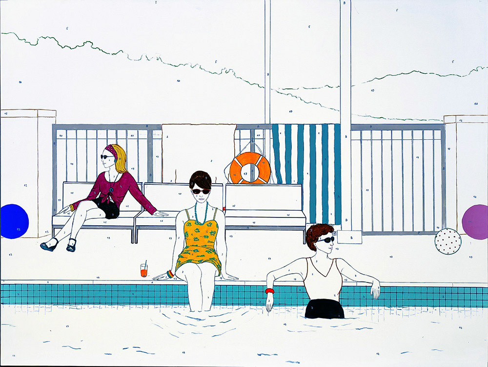 Swimming pool, 120x90cm