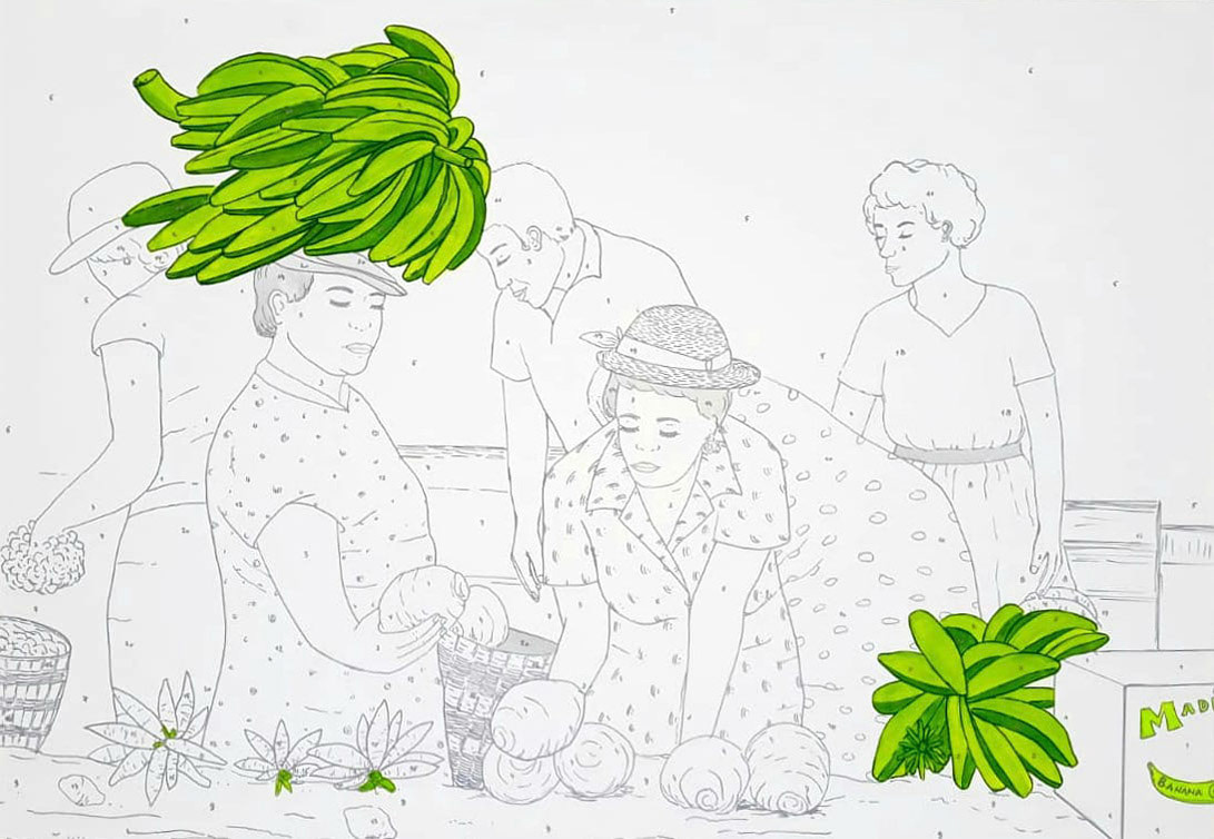 Banany, 120x90cm
