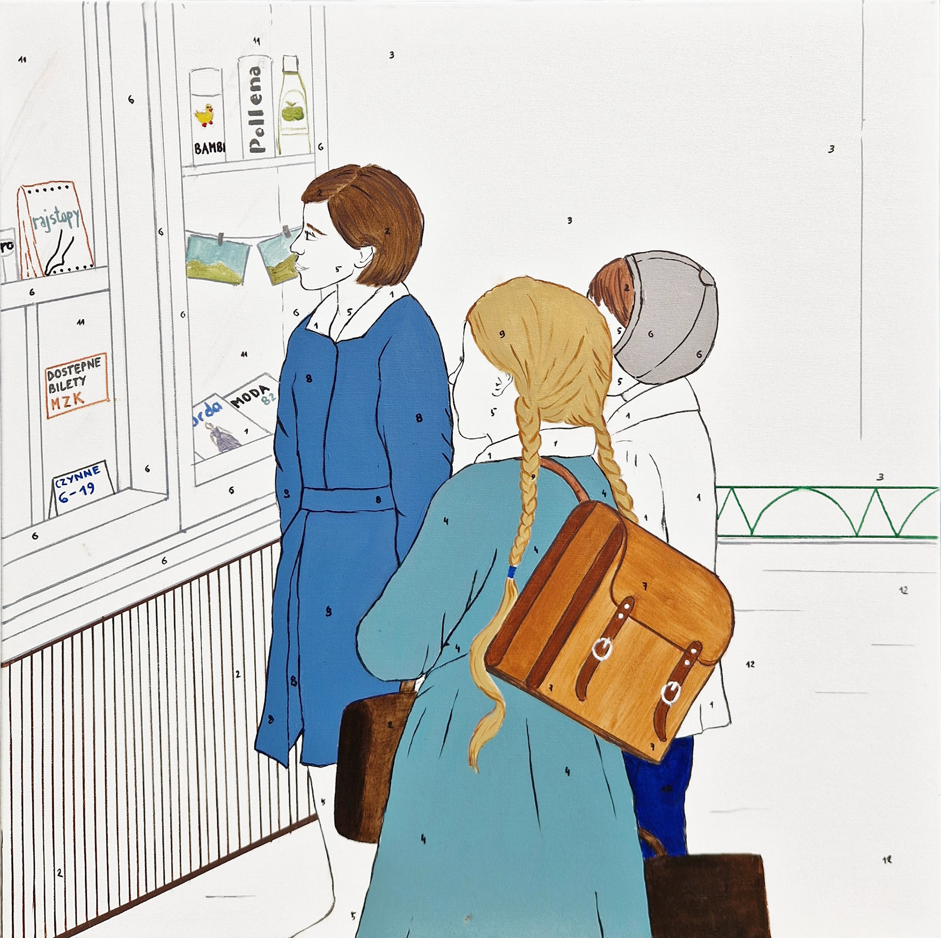 Kiosk - 70x70 cm (akryl na płótnie)