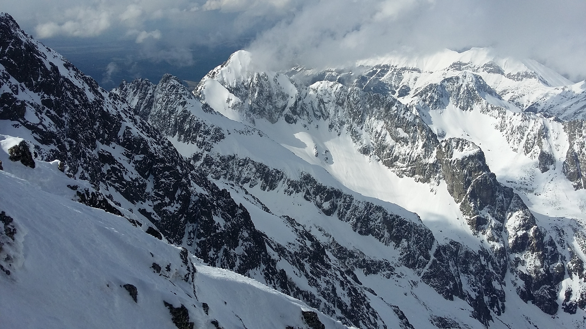 A view from Lomnicky Peak, Slovakia, April 2017