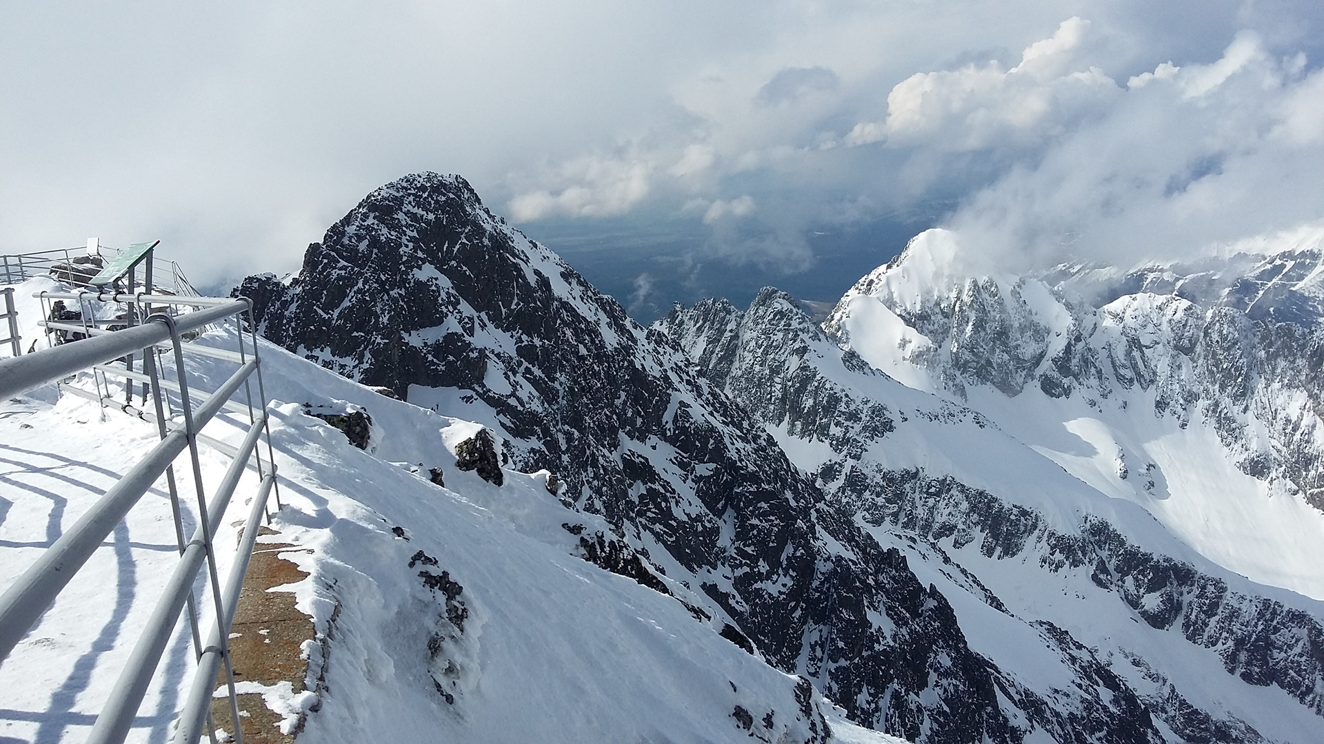 A view from Lomnicky Peak, Slovakia, April 2017