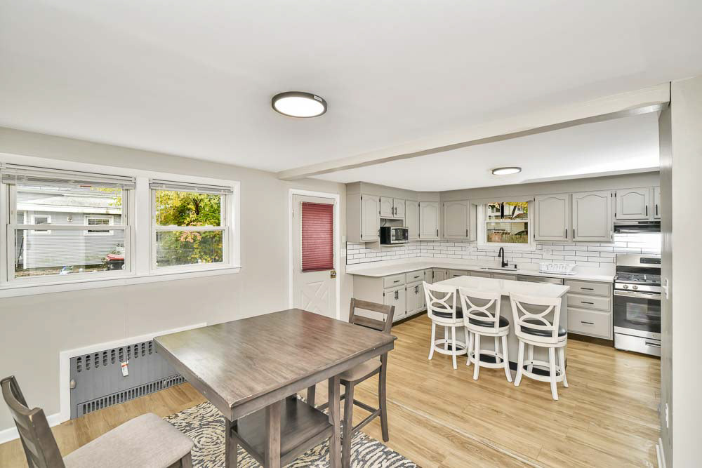 Sterling Lundy Boston Trust Realty Group 508-326-3704 OPEN HOUSE CANCELLED. SELLER SAID SELL SELL SELL !!!! PRICE REDUCTION. 369K Finally a place to call home. Beautifully renovated ranch to your liking ...and ...and ITS UNDER 400,000.00 !!! This is the perfect starter home,downsizing or if you are simply looking for easy living. Over-sized fenced yard with a shed to watch the kids play or enjoy time with family and friends. With a new roof there is nothing to do but move in. The home offers 2 generous sized bedrooms and a master bedroom that has walk-in closet. It doesn't stop there .... Step inside the natural sun light open kitchen / dining floor plan with stainless steel appliances, quartz counter-tops which is also featured in the bathroom.Home is conveniently located near shopping, schools, major routes, and the commuter rail. Don't delay and miss out !!!