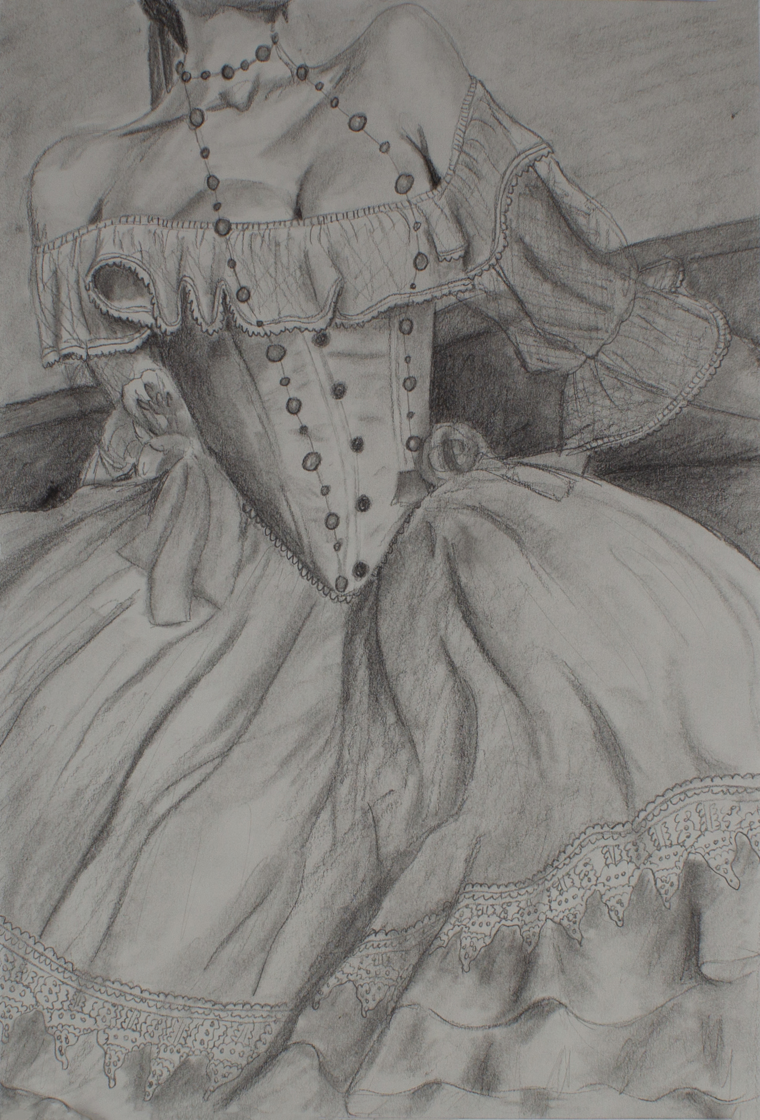 Pencil Drawing of Dress