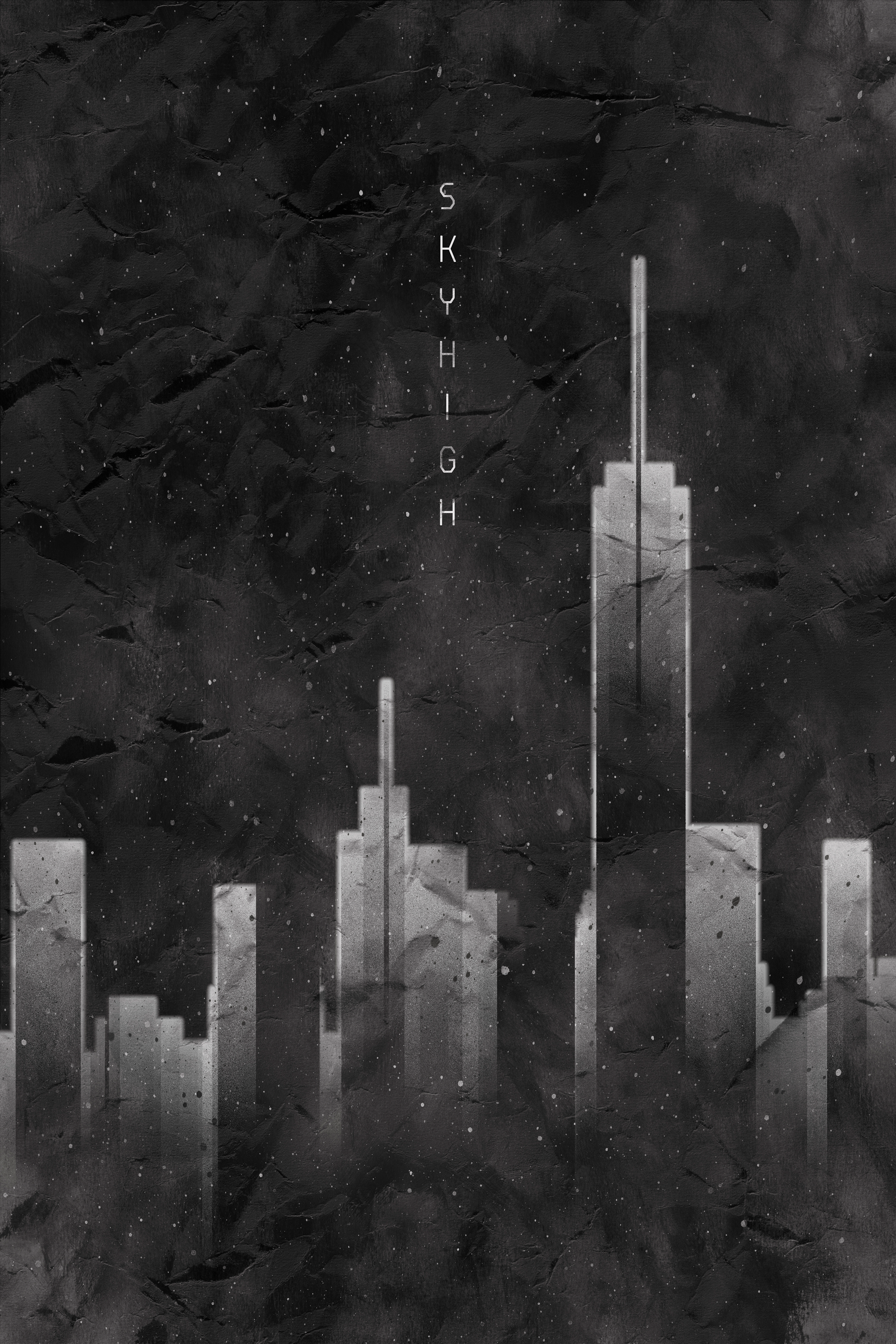 UA072_Graphic Art SKYHIGH Vintage Look | black