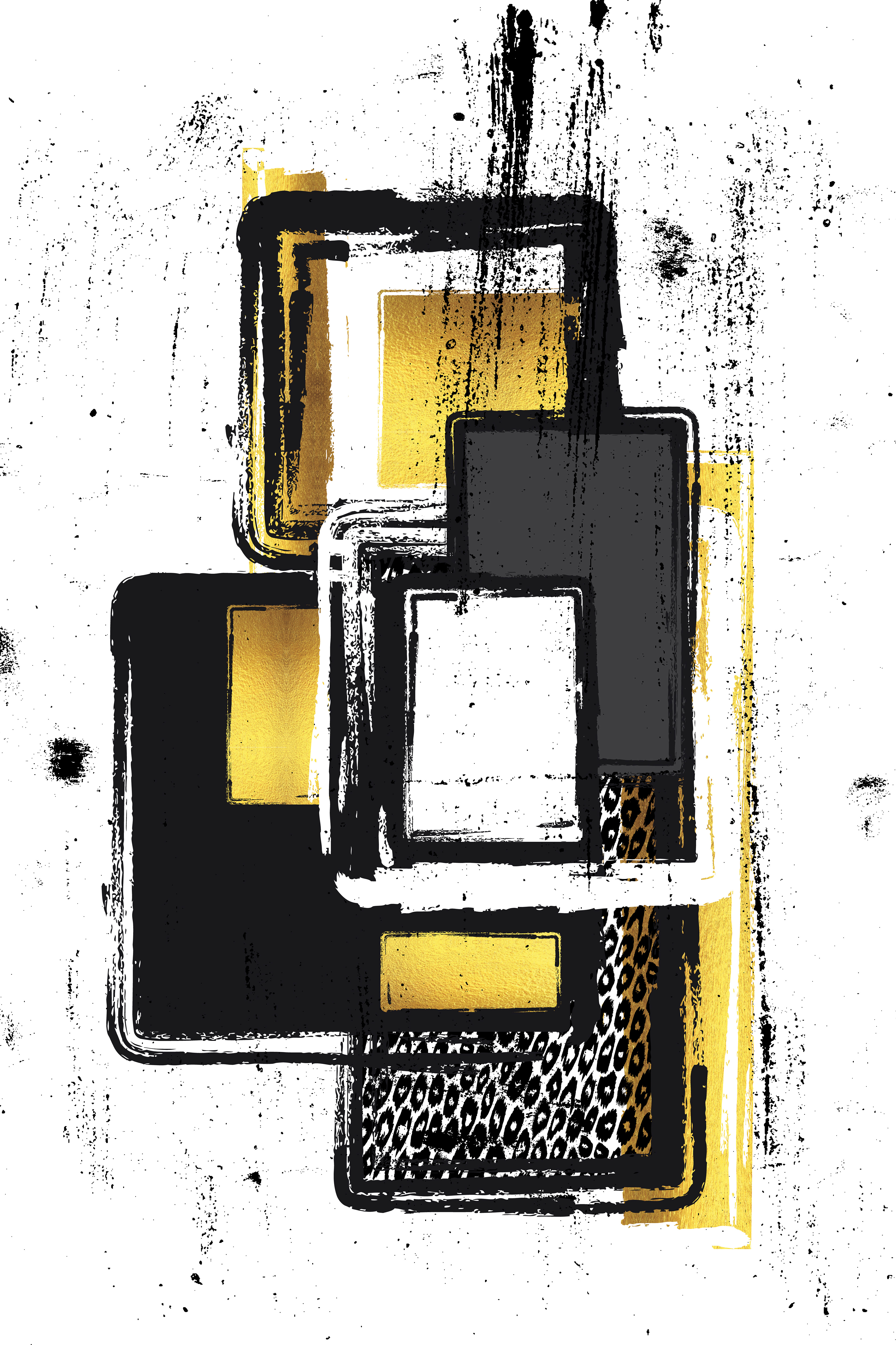 GA003_Abstract Painting No. 3 | gold