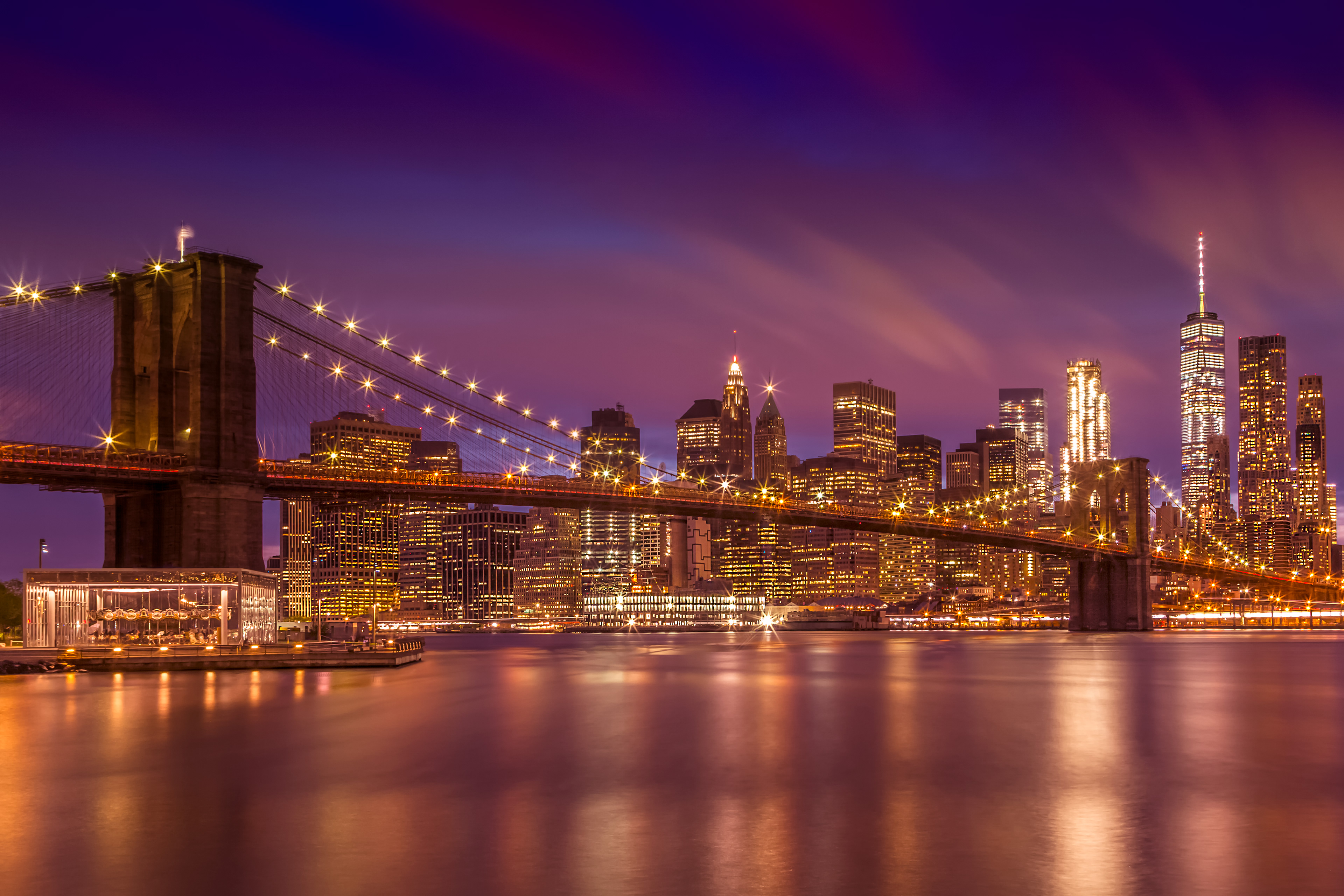 CS006_BROOKLYN BRIDGE New York City Sunset 