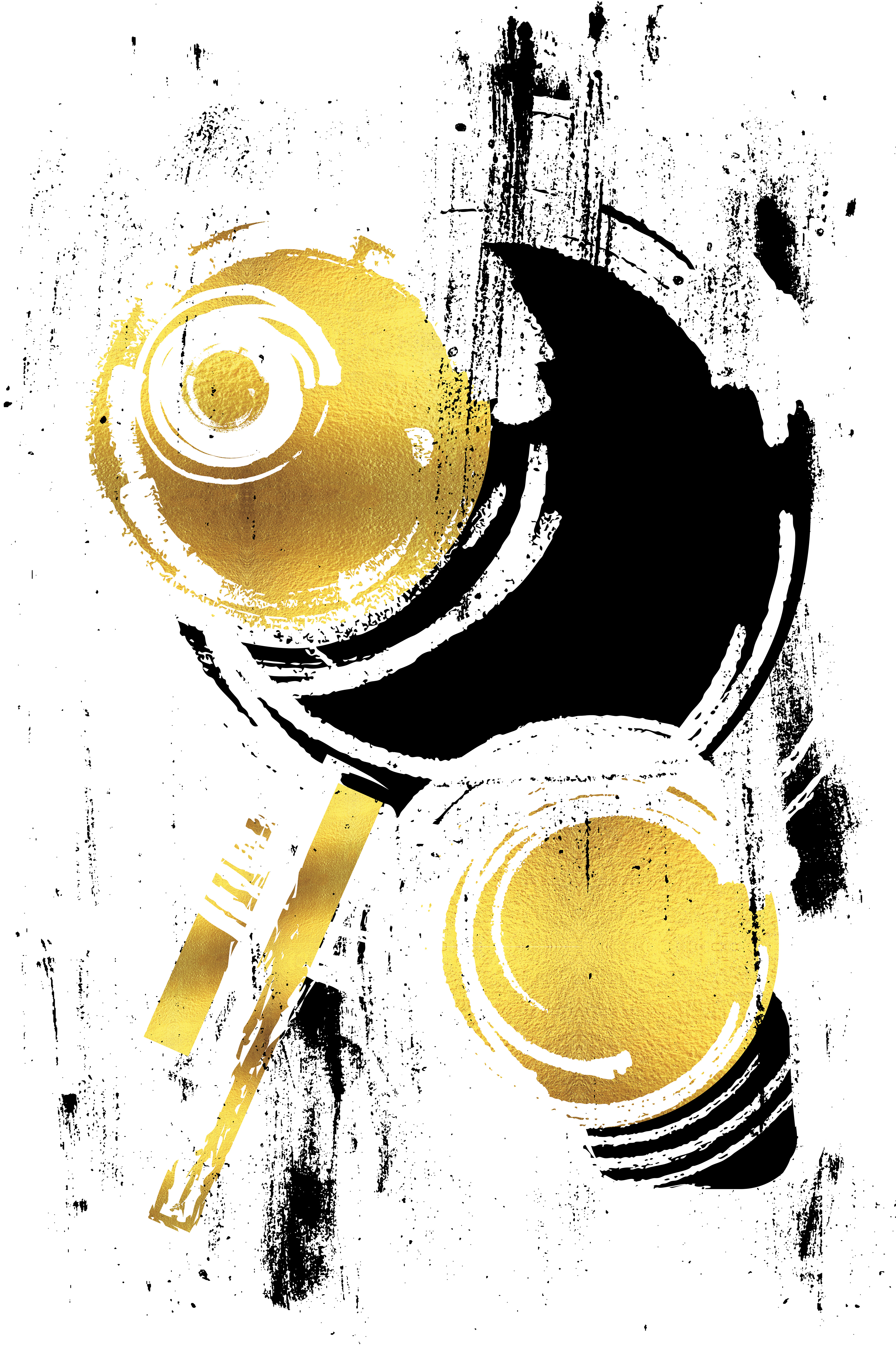 GA010_Abstract Painting No. 38 | gold