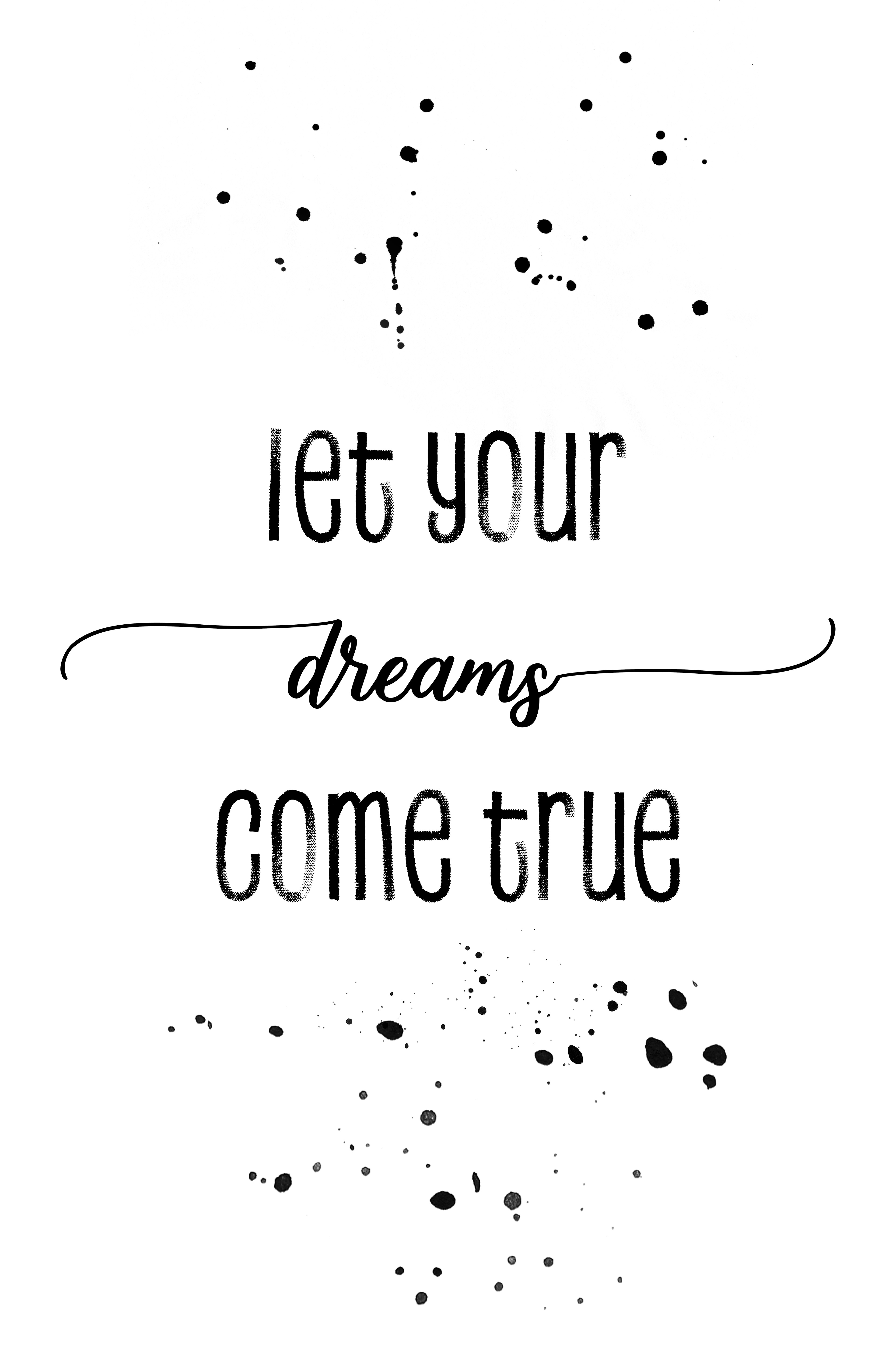 MT007_TEXT ART Let your dreams come true