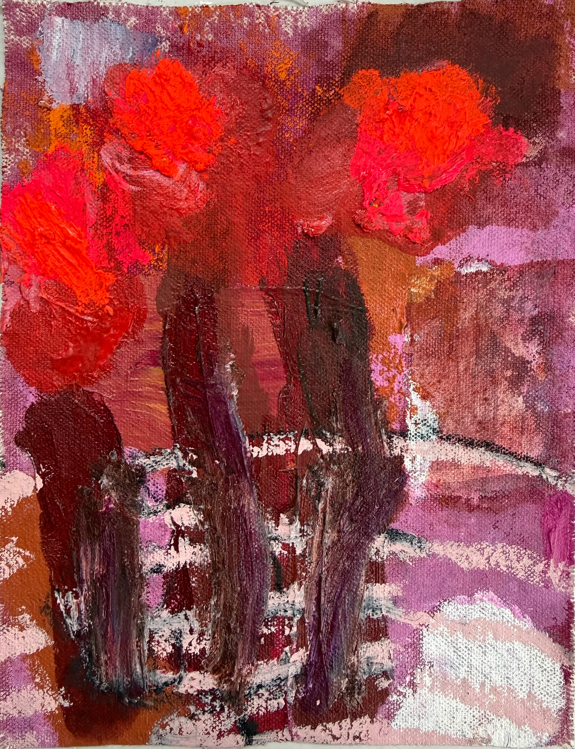 Three flowers blooming