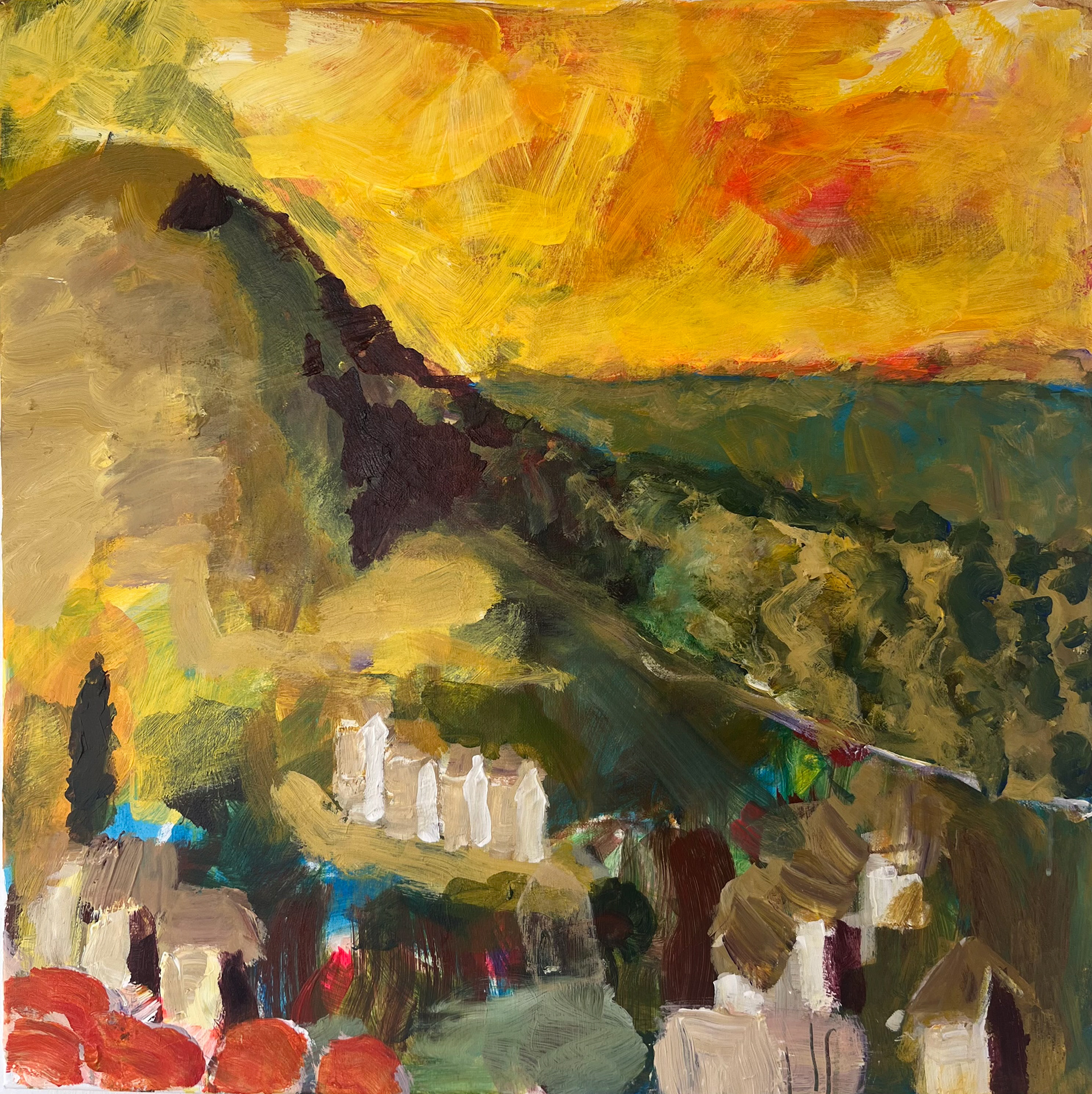 Mountain with two castles