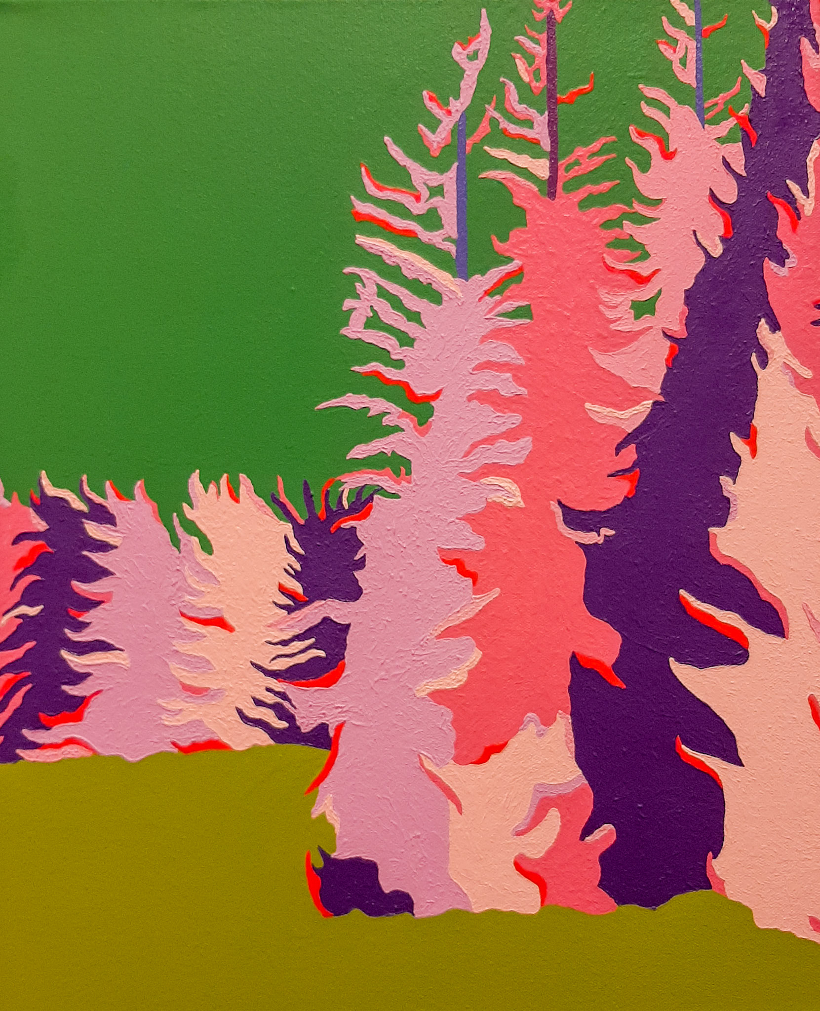Luumäki I (Finland), 2019 Oil and acrylic on canvas 38x46,5 cm