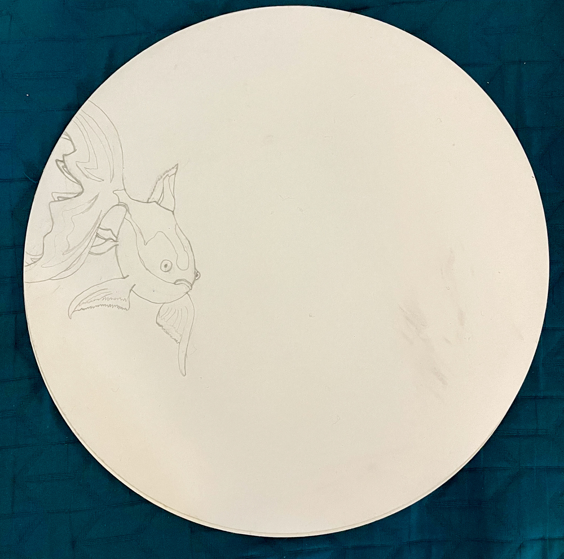 Gold fish I, sketch for Fish Series