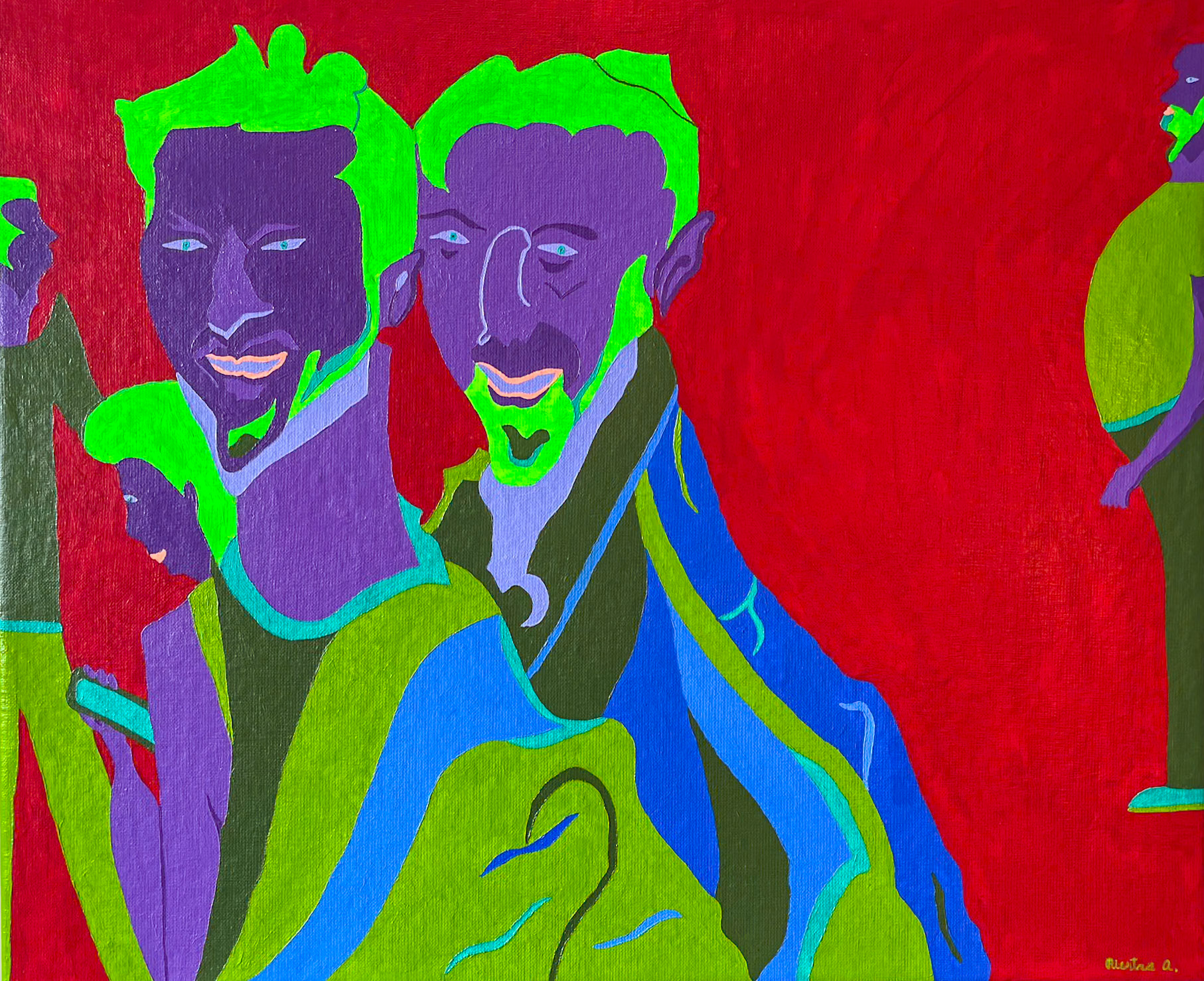 Profile IV, Vantaa (Finland), summer 2024; Oil and acrylic on linen; 50,5 x 60,5 cm