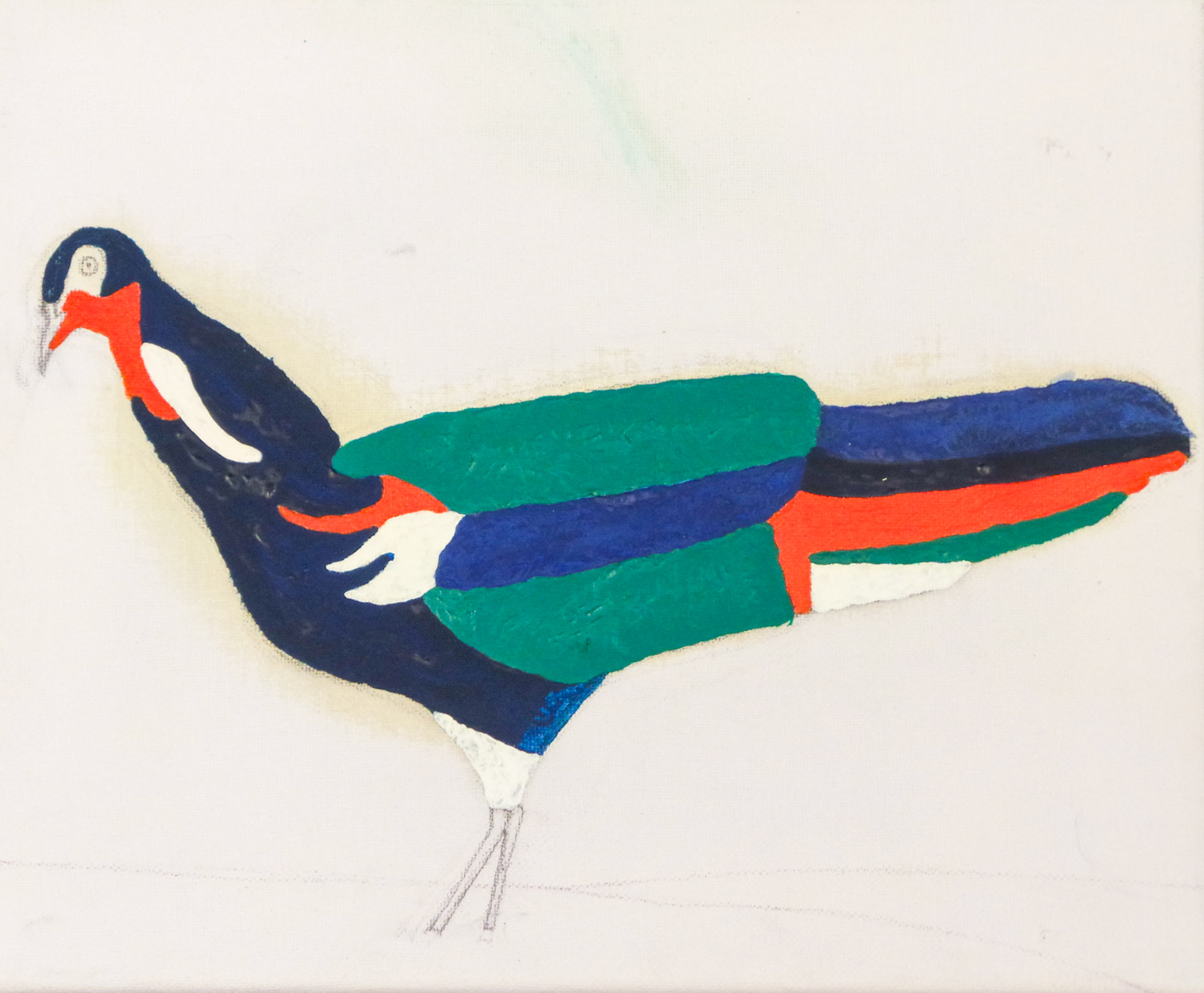 Sketch VI for Series Galliformes, Tampere 2019; Oil color and pencil on canvas