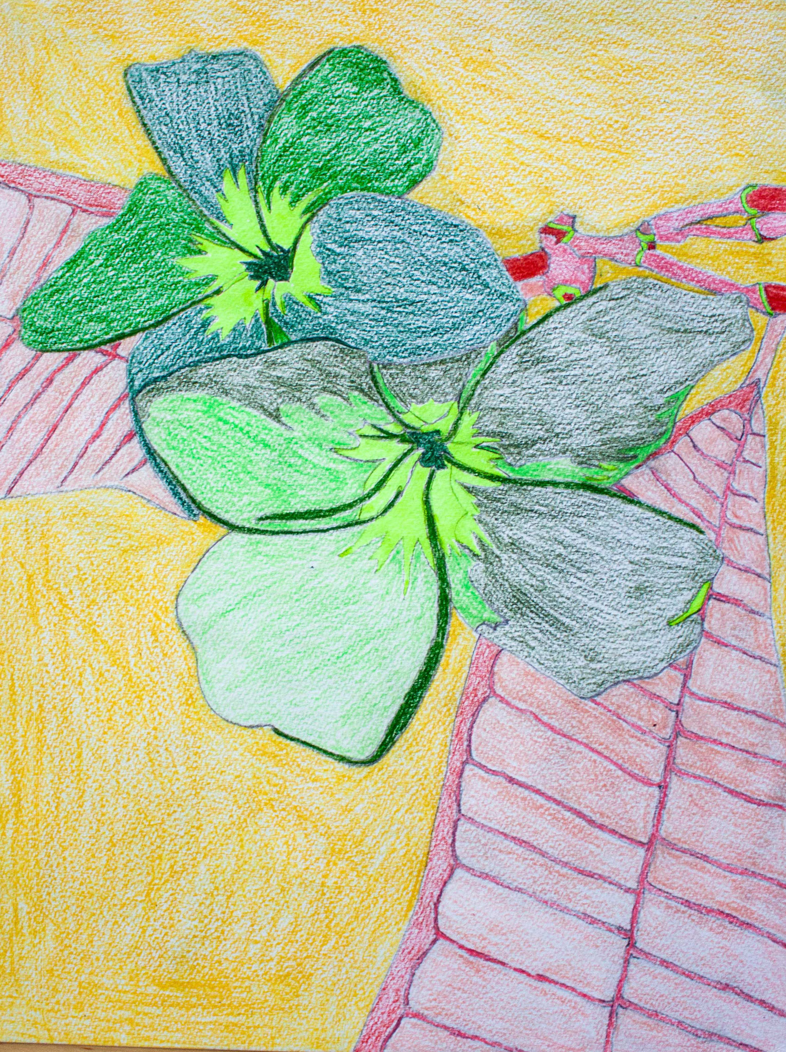 Porcelaine I, 2017; 32x24cm Mixed media on paper