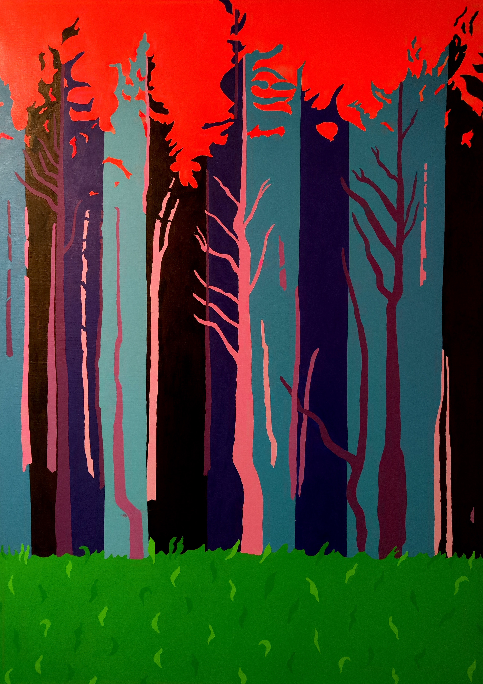 Luumäki II, Helsinki 2022; Oil and acrilyc on linen; 140 x100 cm