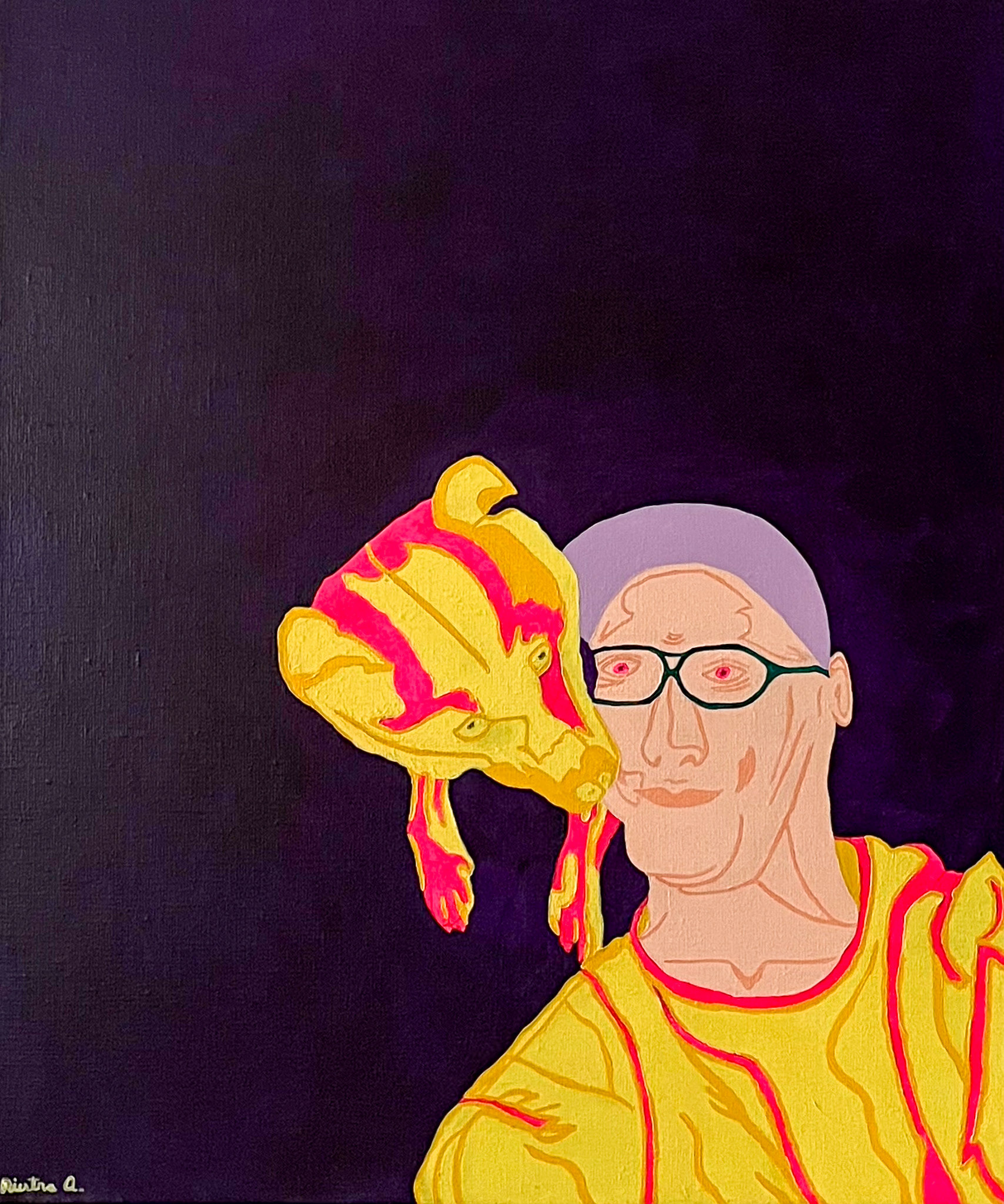 Profile III, Vantaa (Finland); Oil and acrylic on linen; 55x46 cm 