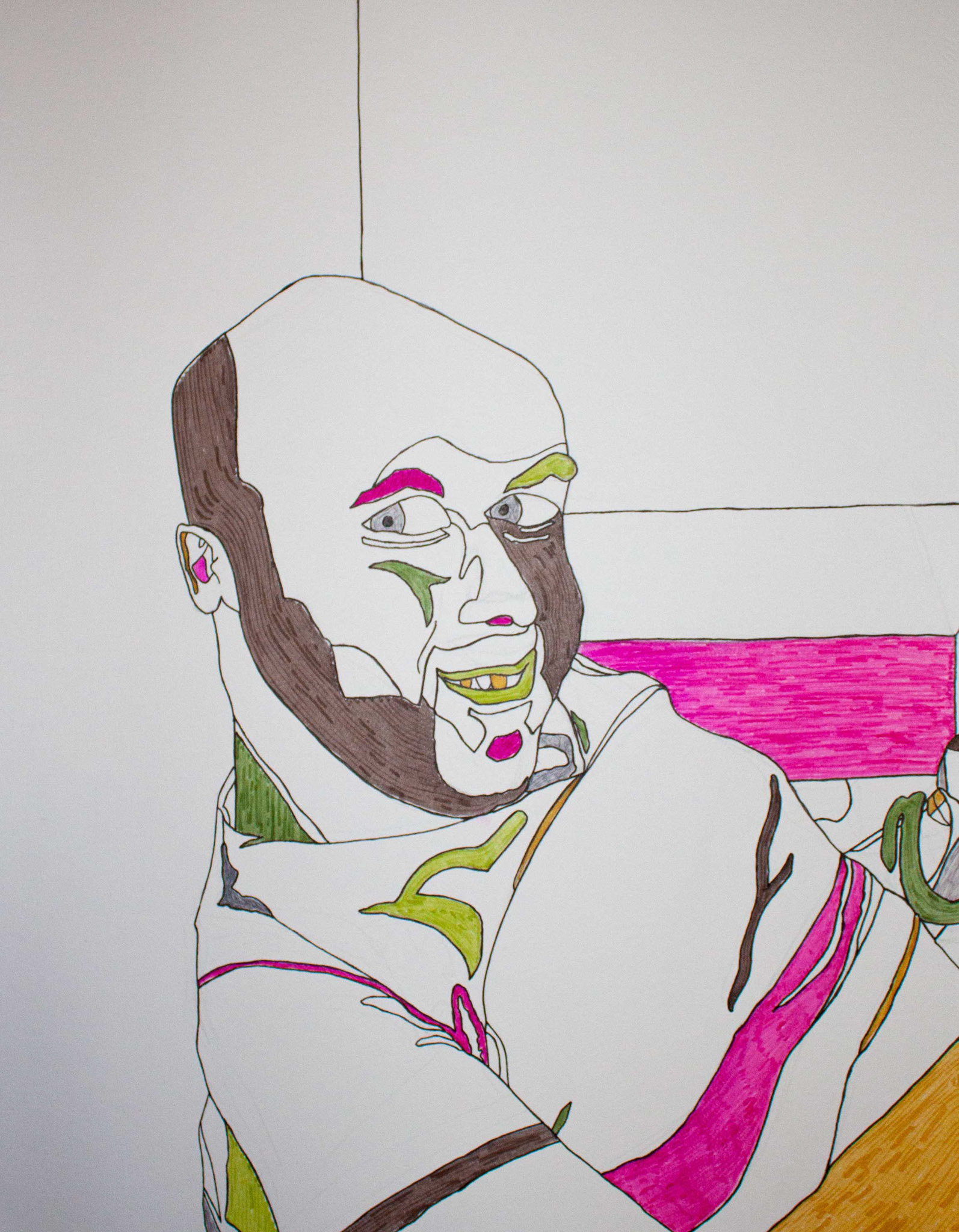 Profile II 2017 - 65x50cm Mixed media on paper