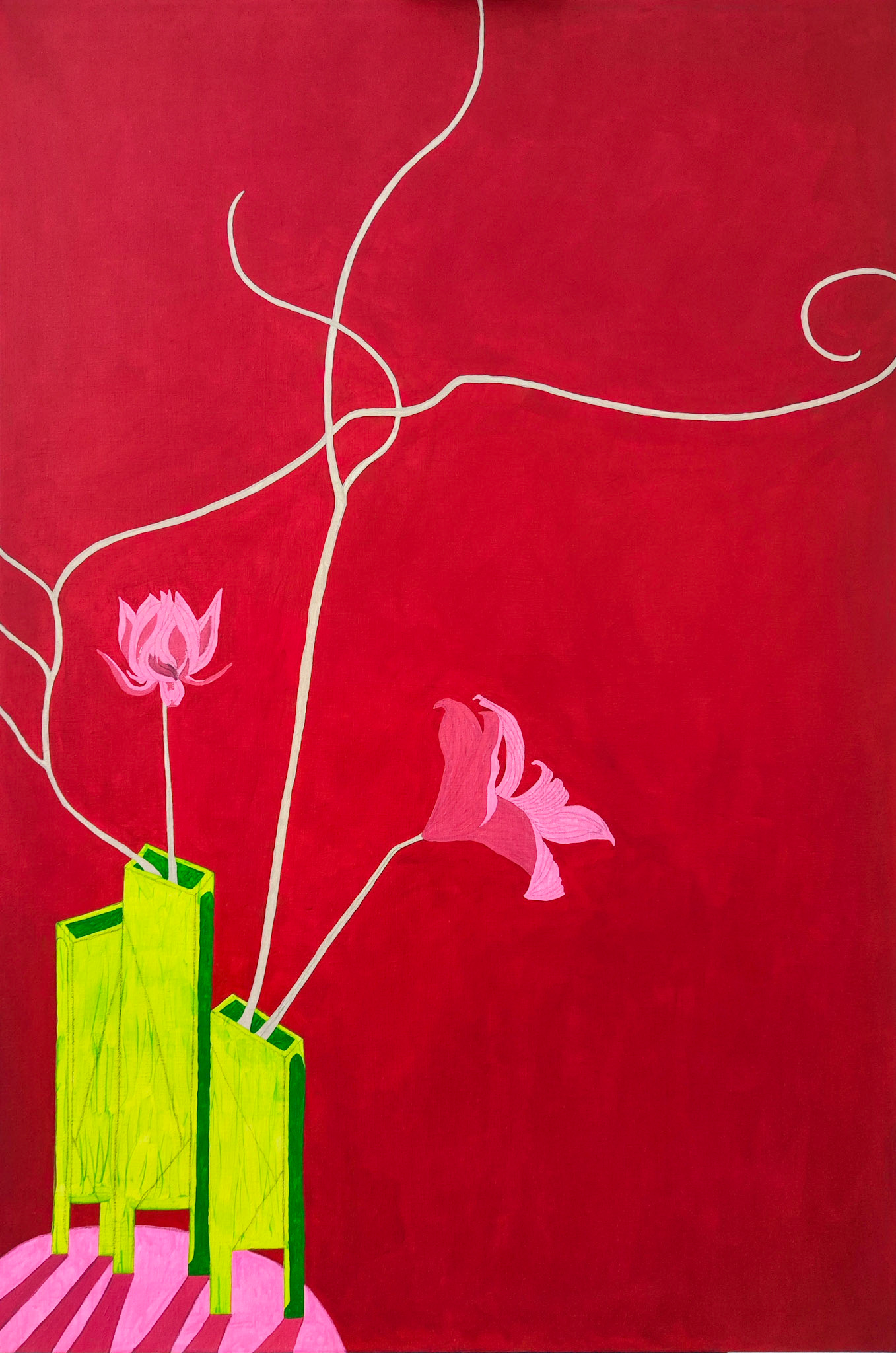 Ikebana II, Finland 2024; Acrylic on linen; 120x80 cm