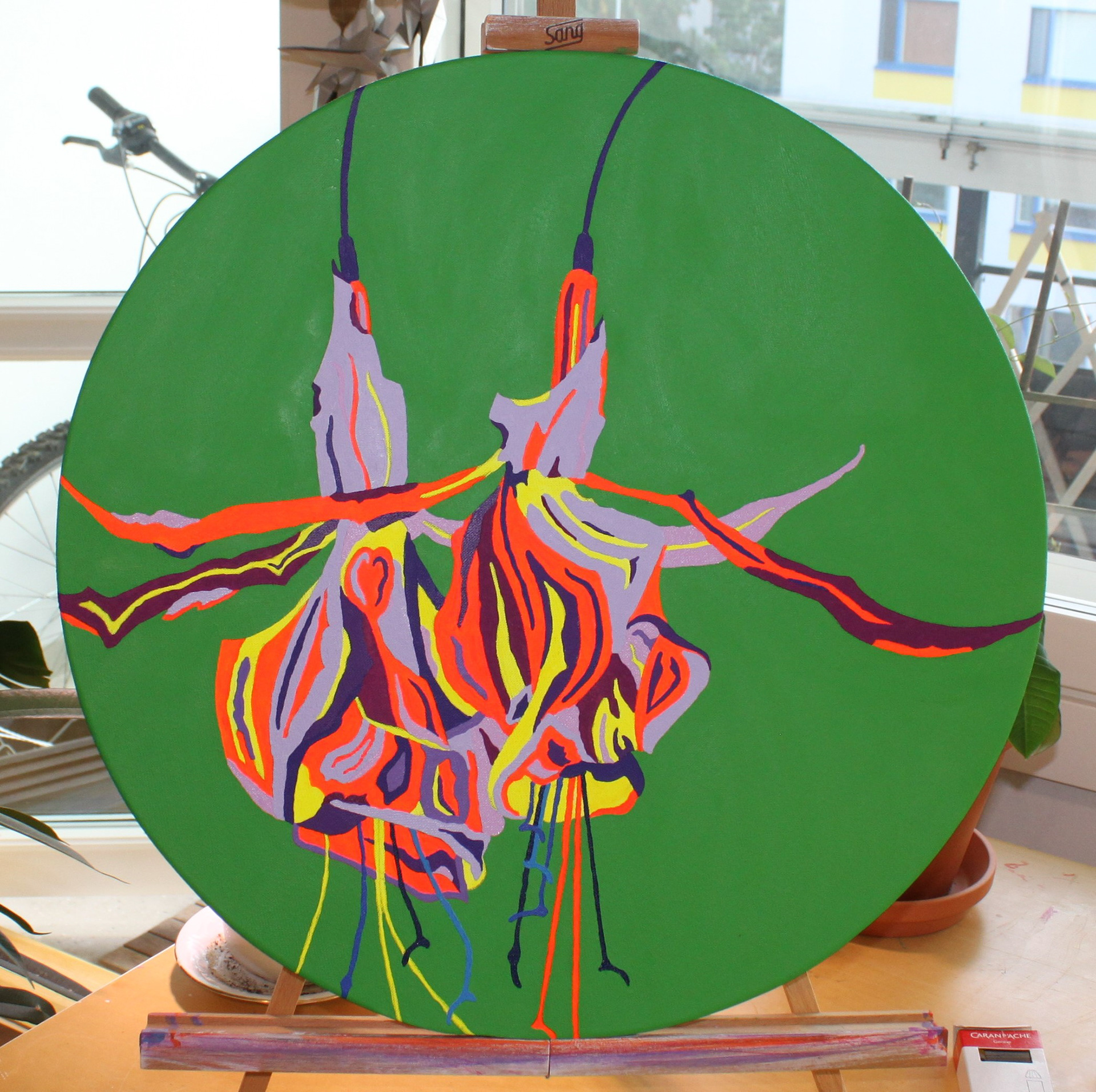 Night Ballerina II, 2021, Acrylic and oil on canvas; 41 cm.JPG