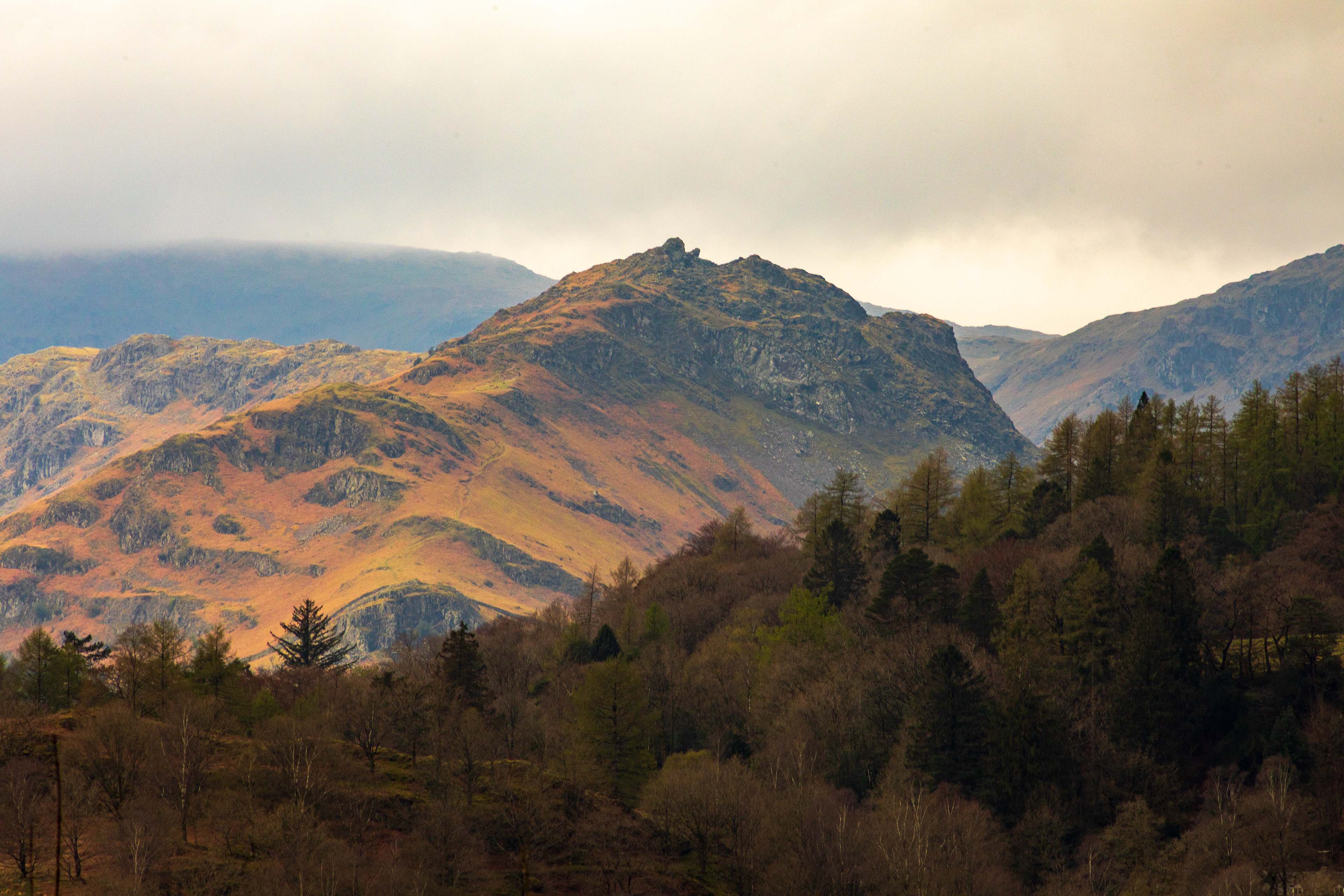 Helm Crag in the Lake District often known as the lion and the lamb