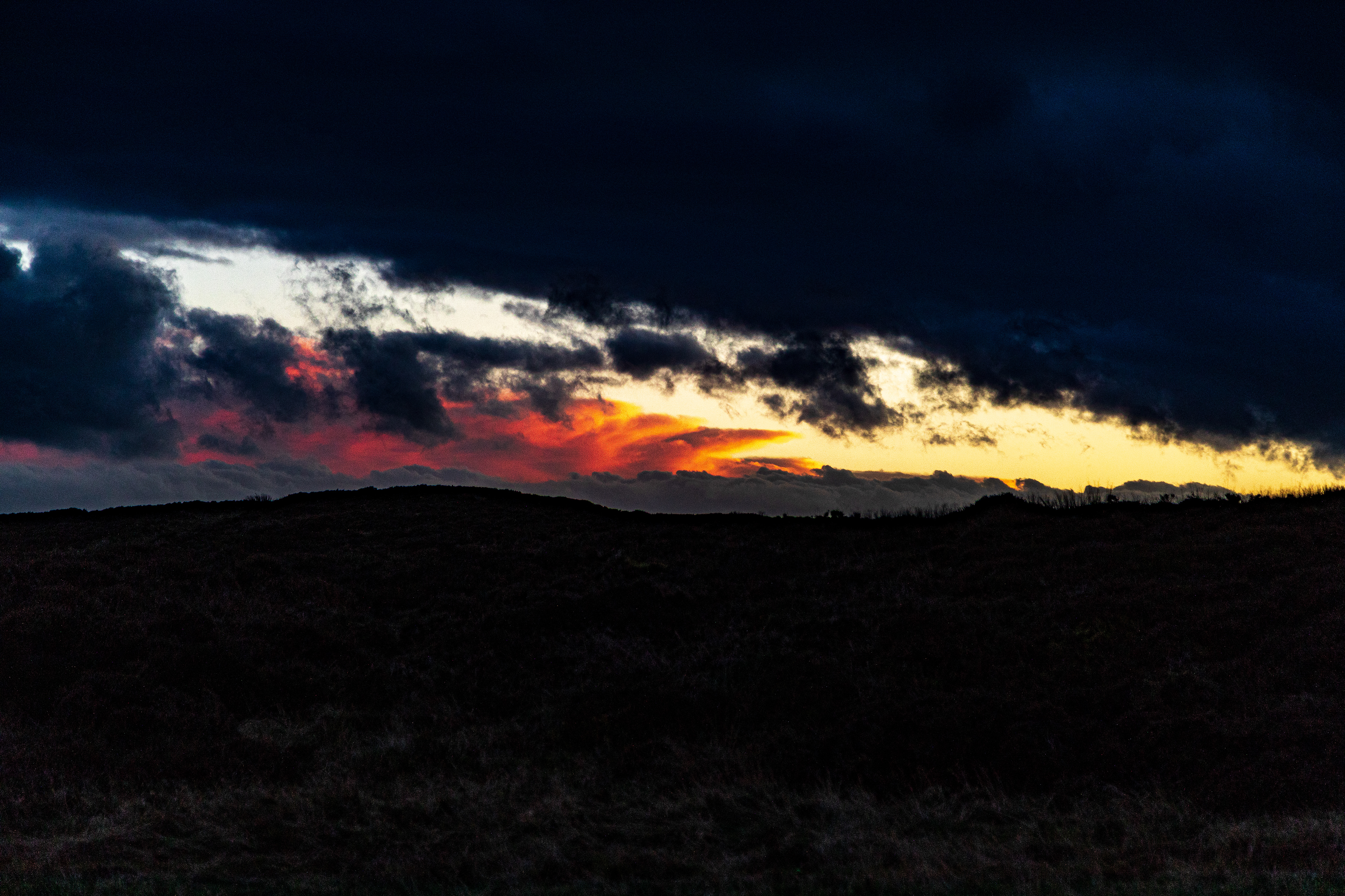 Winter sunset from Falkland Hill in Fife, Scotland