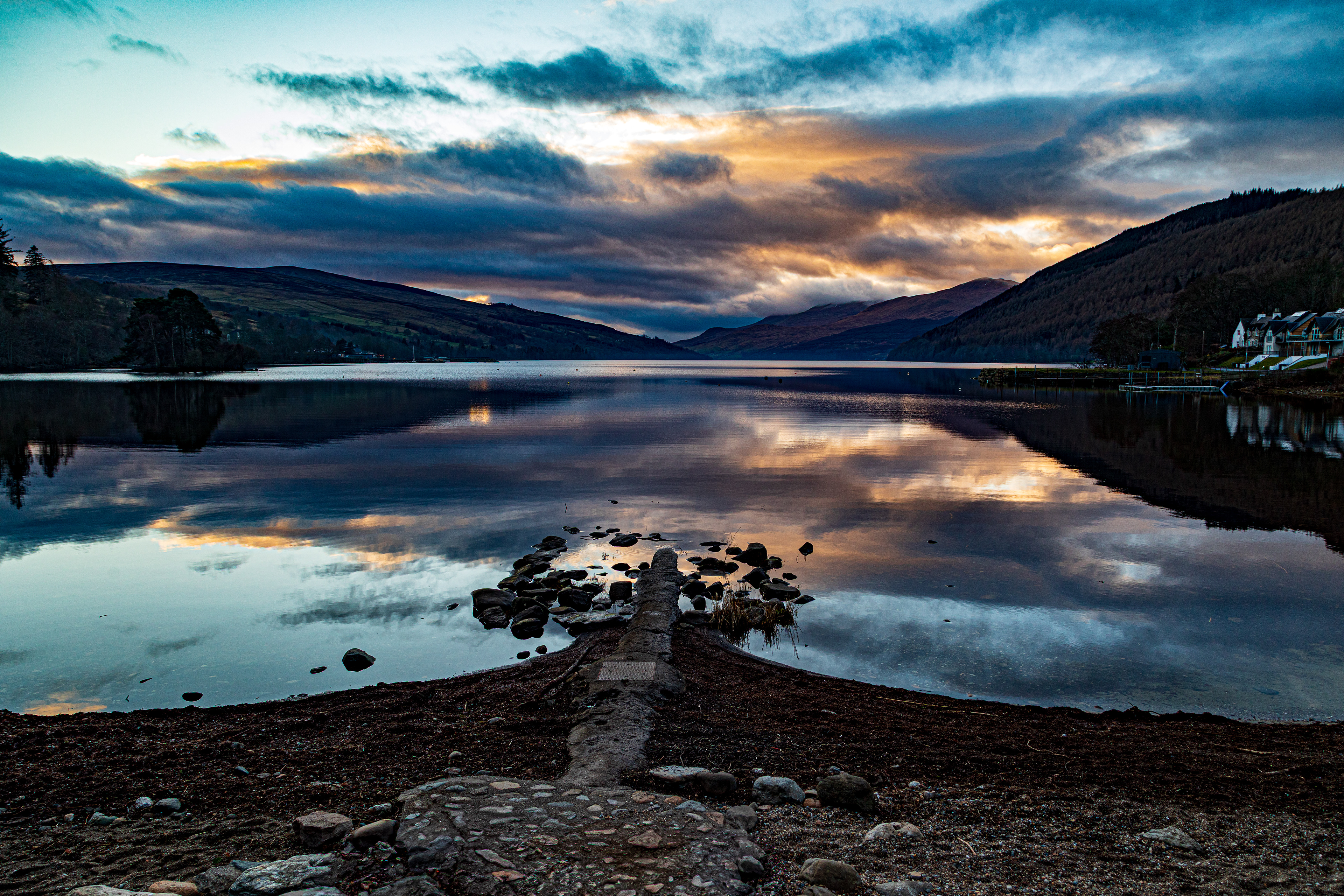 Sunset over Loch Tay from Kenmore