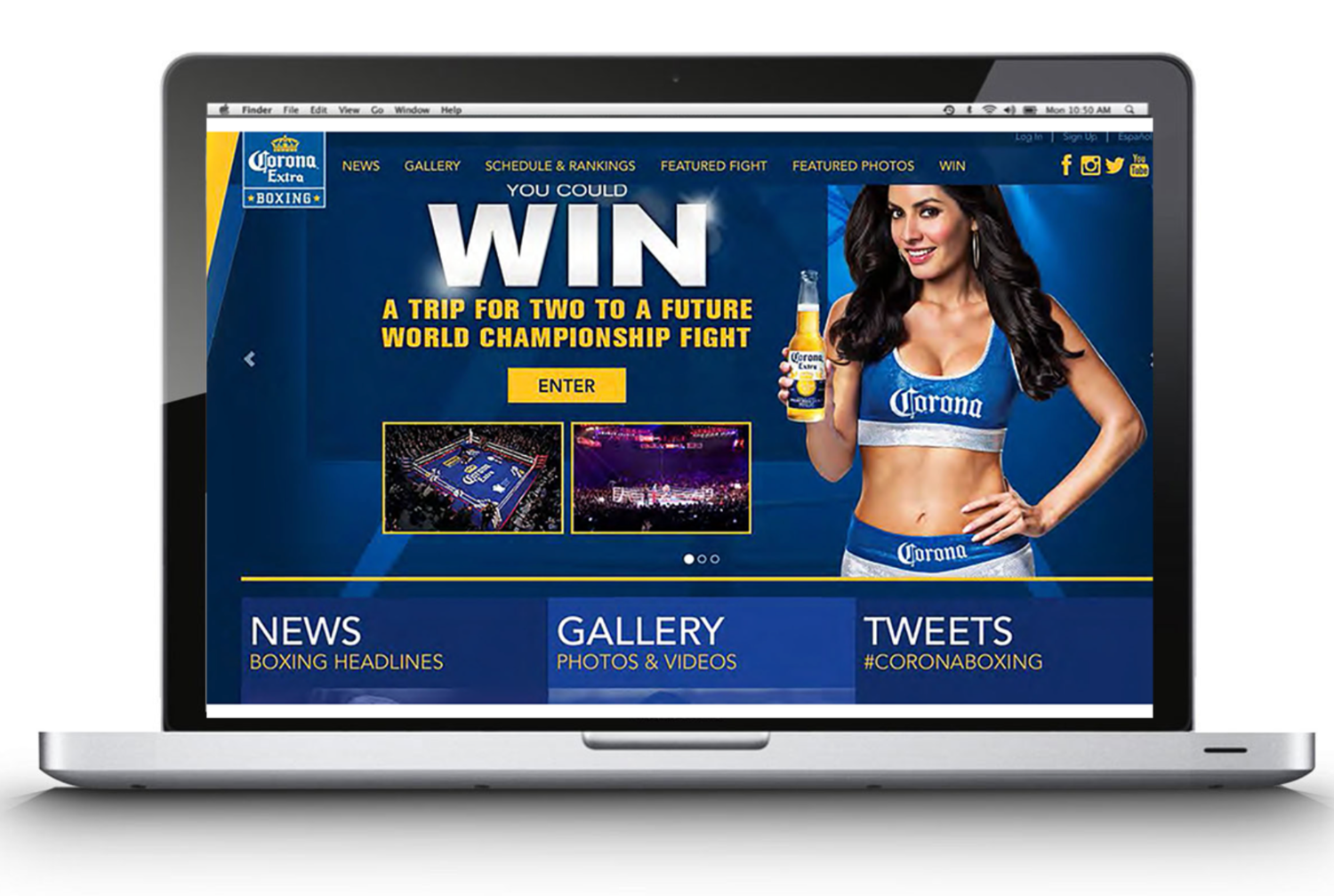 Microsite for boxing fans. Stats, prizes, HHM events. Customers voted for your best fighter on Facebook and Twitter to get in on the conversation.