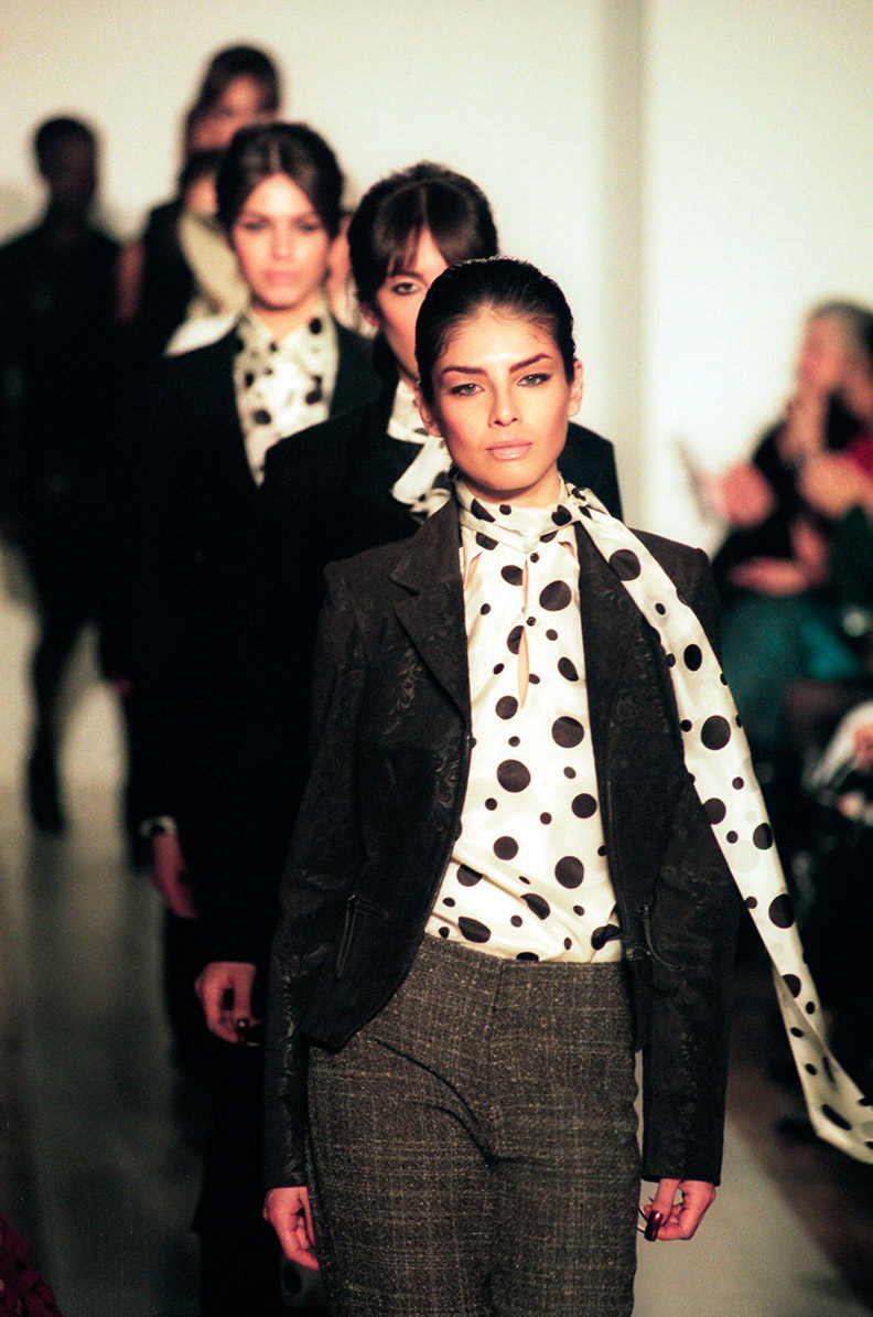 Manhattan, New York:feb/2003- Fashion show del Disenador David Rodriguez, como parte de el Bryan Park Fashion Show en New York.