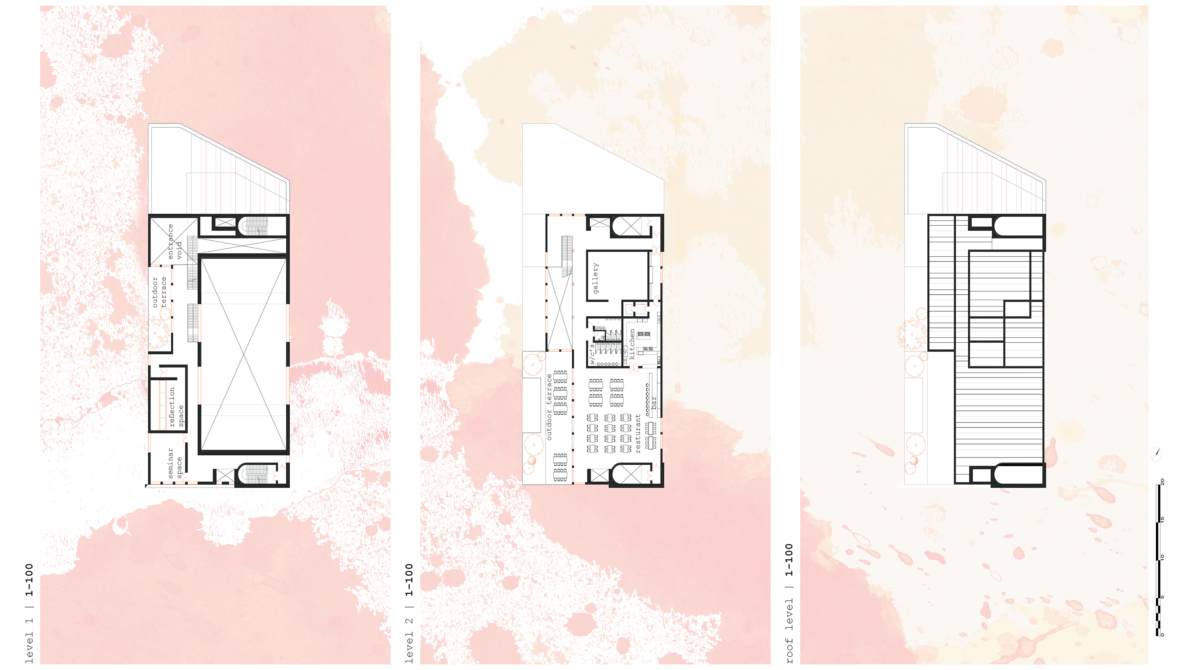 Level 1, 2 + Roof