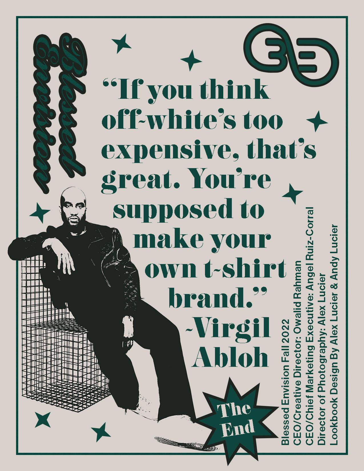 Back cover of a magazine for the first Blessed Envision collection